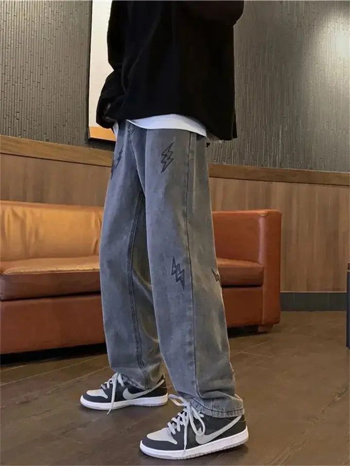 Japanese Brand Hip Hop Streetwear Men Baggy Pants Denim Jeans Size US 30 / EU 46 - 2 Thumbnail