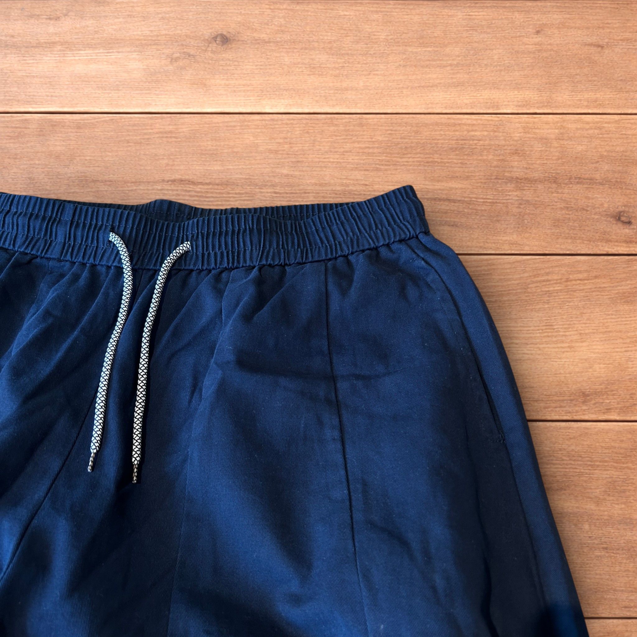 Japanese Brand Super baggy wide leg parachute trousers in navy blue. Size US 36 / EU 52 - 3 Thumbnail