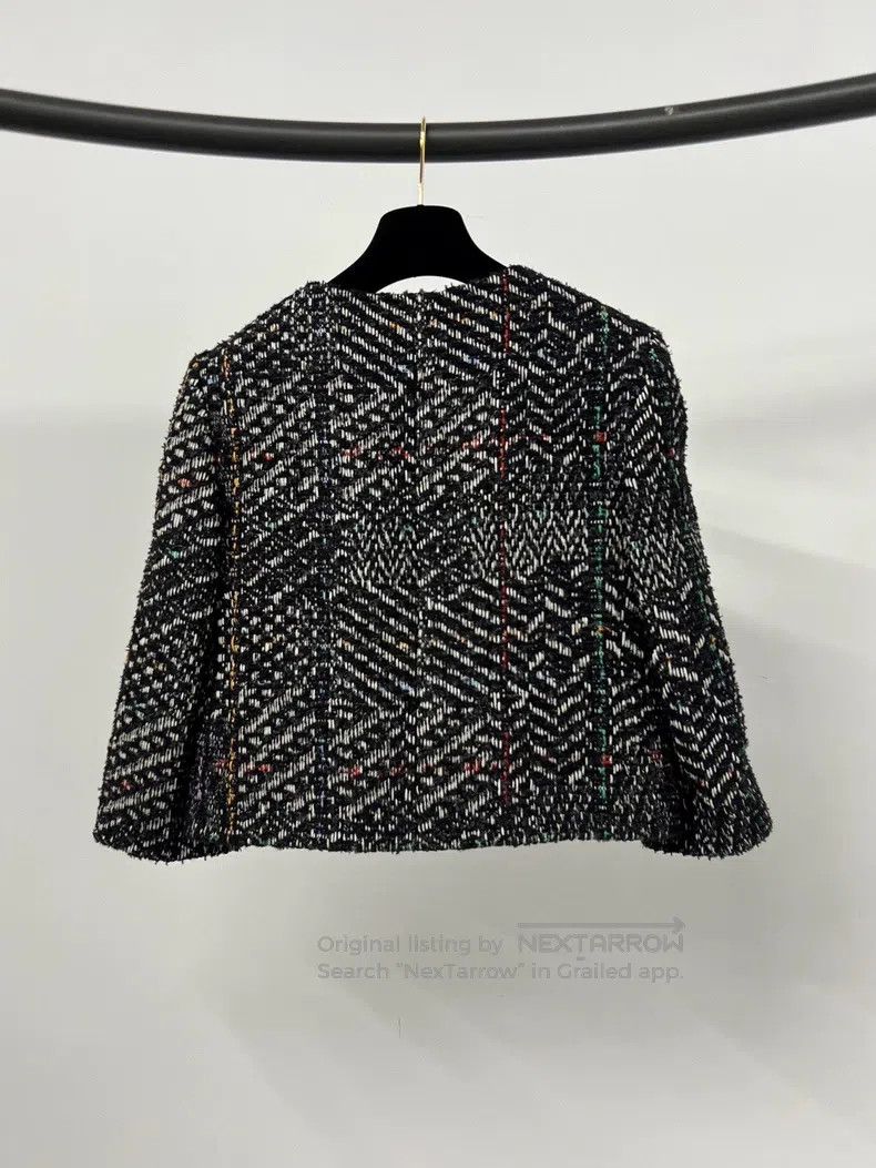 Chanel Chanel Black mixed-colour twill soft tweed short coat Size XS / US 0-2 / IT 36-38 - 2 Thumbnail