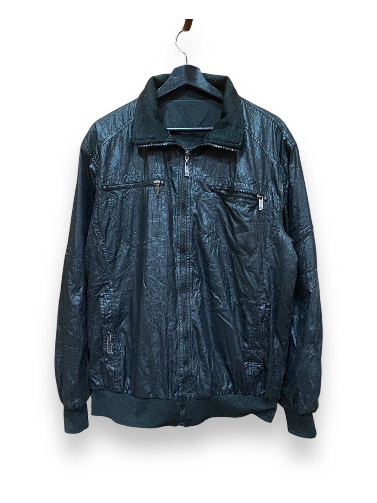 Giorgio Armani VINTAGE GIORGIO ARMANI ALL BLACK JACKET Size US XL / EU 56 / 4 - 1 Thumbnail