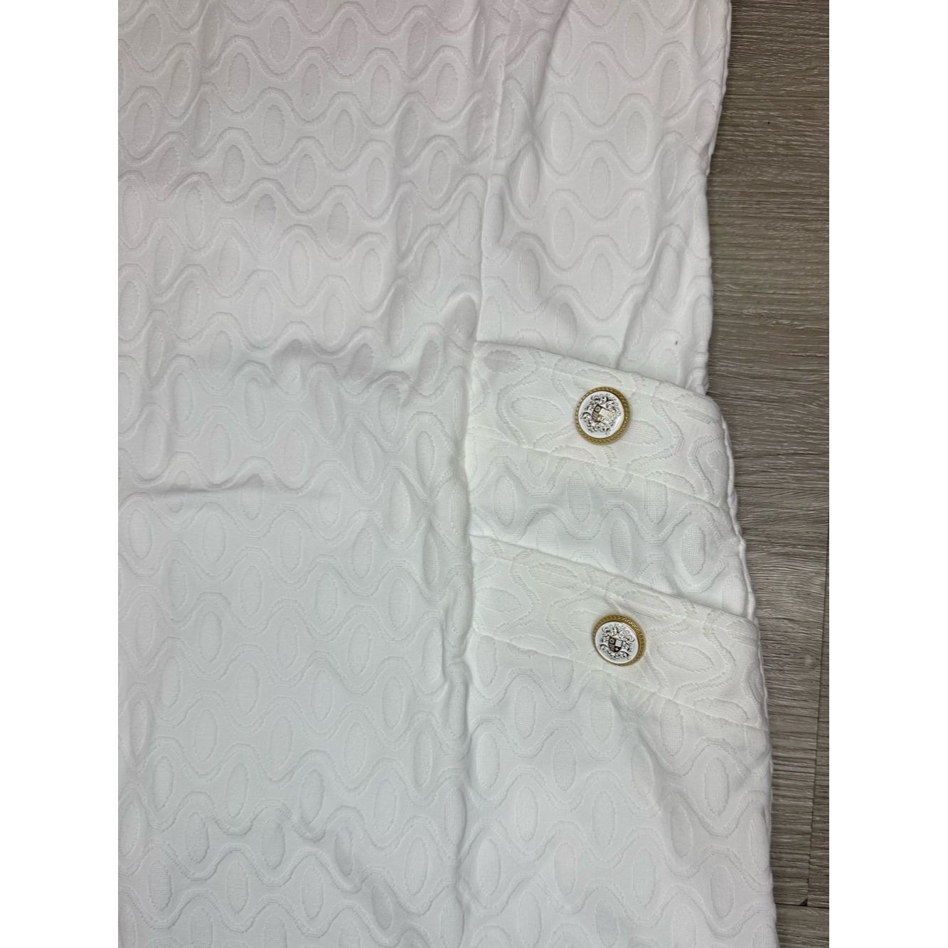 J.McLaughlin White Mini Shift Dress Textured Short Sleeve Pocket Dress X Size XS / US 0-2 / IT 36-38 - 4 Thumbnail