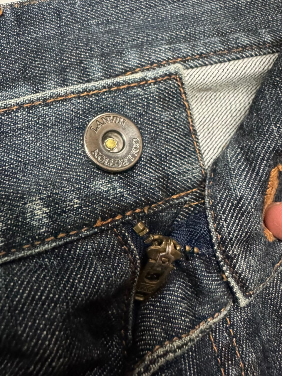 Lanvin 💥Insane💥 90s Lanvin Collection Rusty Sick Mudwash Dark Jean Size US 32 / EU 48 - 10 Thumbnail