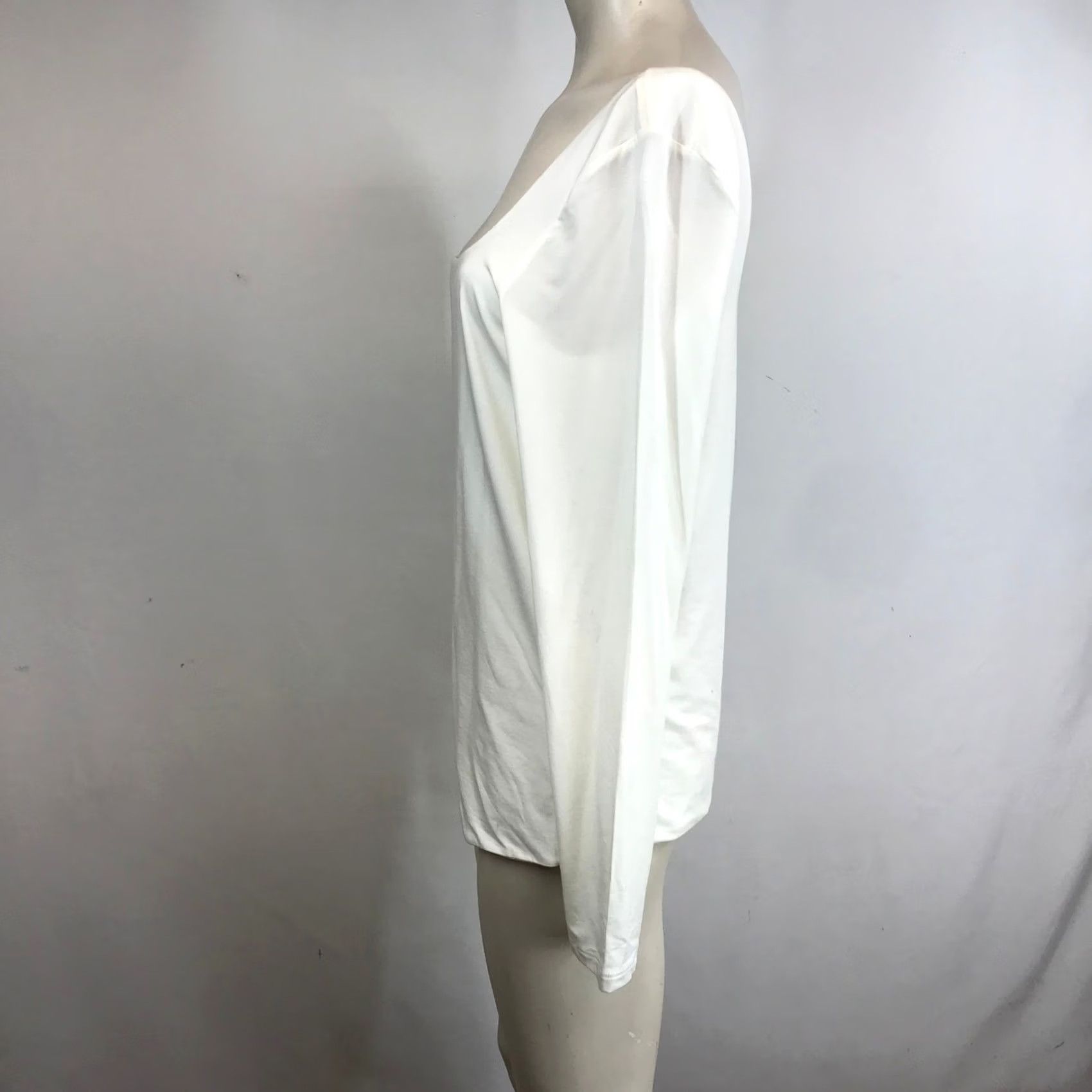 Banana Republic VINTAGE Banana Republic Womens White Long Sleeve Square Neck Top XL Size XL / US 12-14 / IT 48-50 - 6 Thumbnail