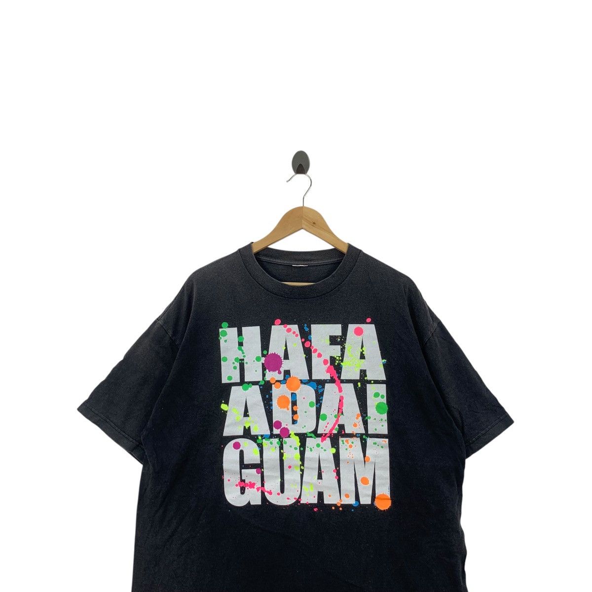 Vintage Vintage HAFA ADAI GUAM Paint Splatter Design Natural Sun Size US XL / EU 56 / 4 - 2 Thumbnail