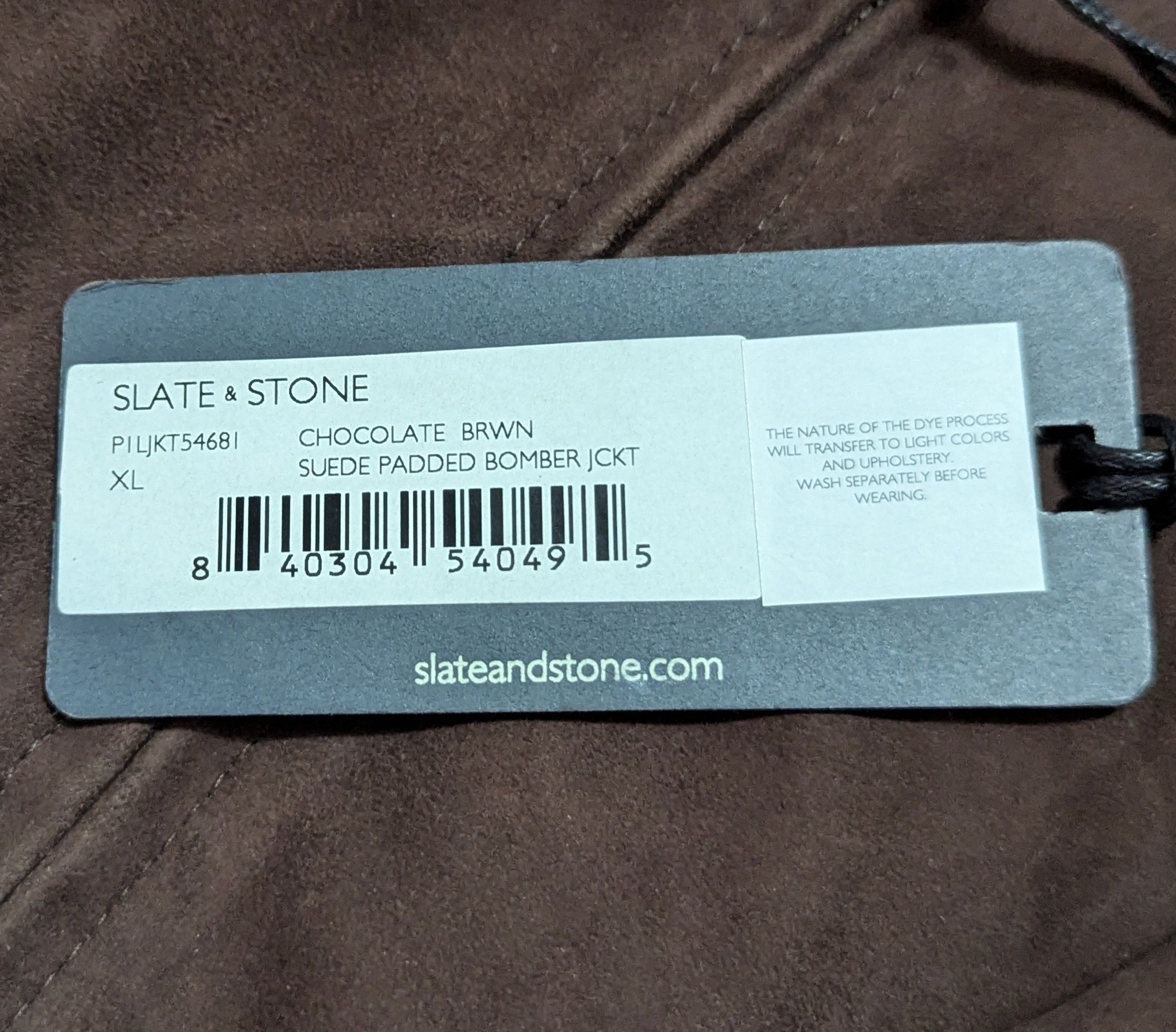 Slate & Stone Slate & Stone Suede Bomber Jacket Chocolate Brown XL Size US XL / EU 56 / 4 - 10 Thumbnail