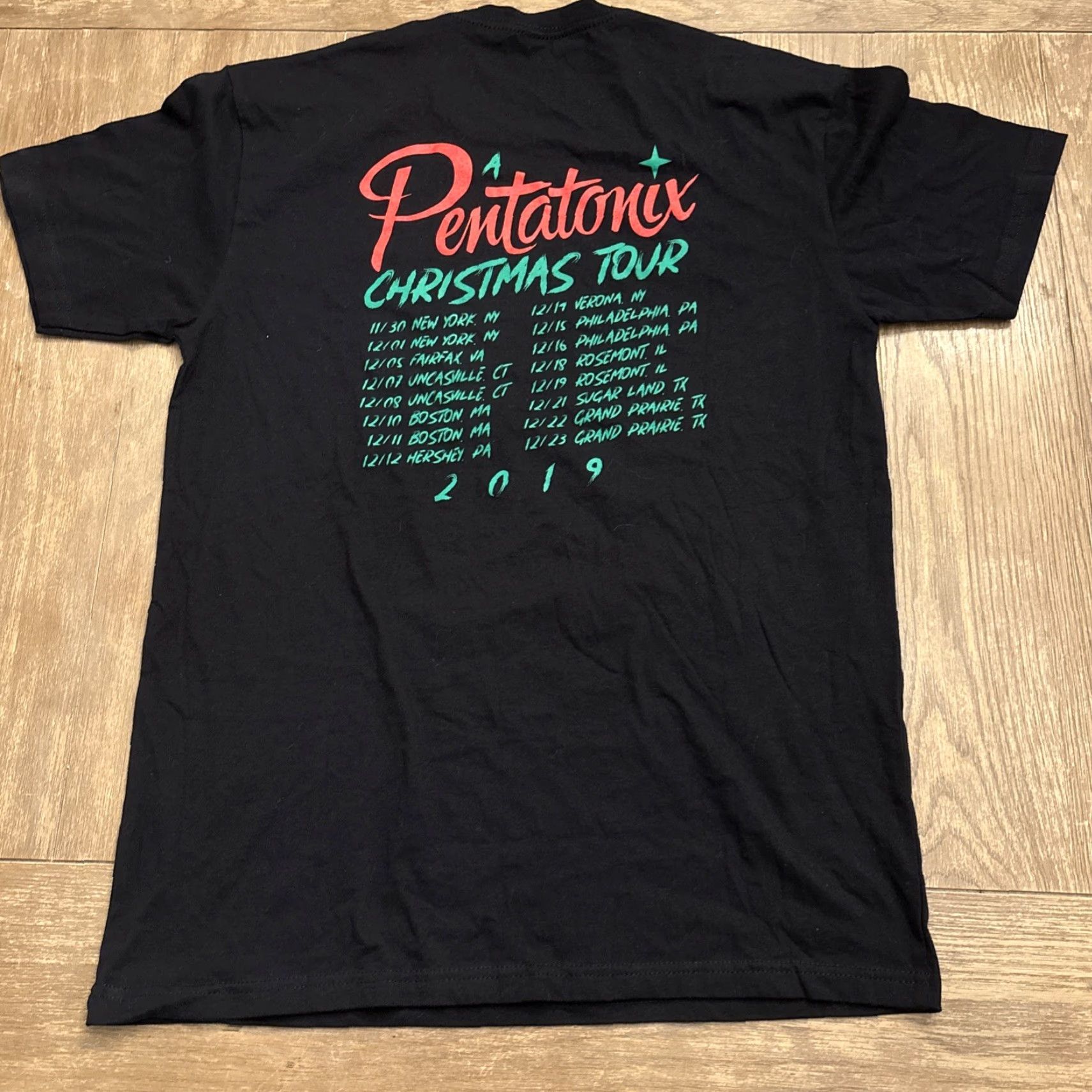 Vintage PENTATONIX 2019 Hallelujah Christmas Tour T-Shirt Mens Large Black Band Concert Tee Size US L / EU 52-54 / 3 - 4 Thumbnail