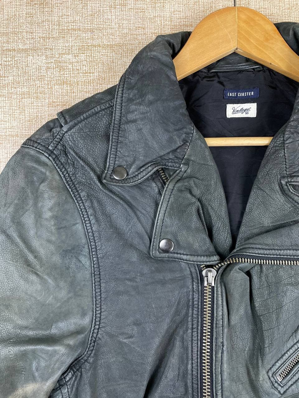 Vintage Vintage East Coaster Double Collar Bikers Leather Jacket Size US M / EU 48-50 / 2 - 5 Thumbnail