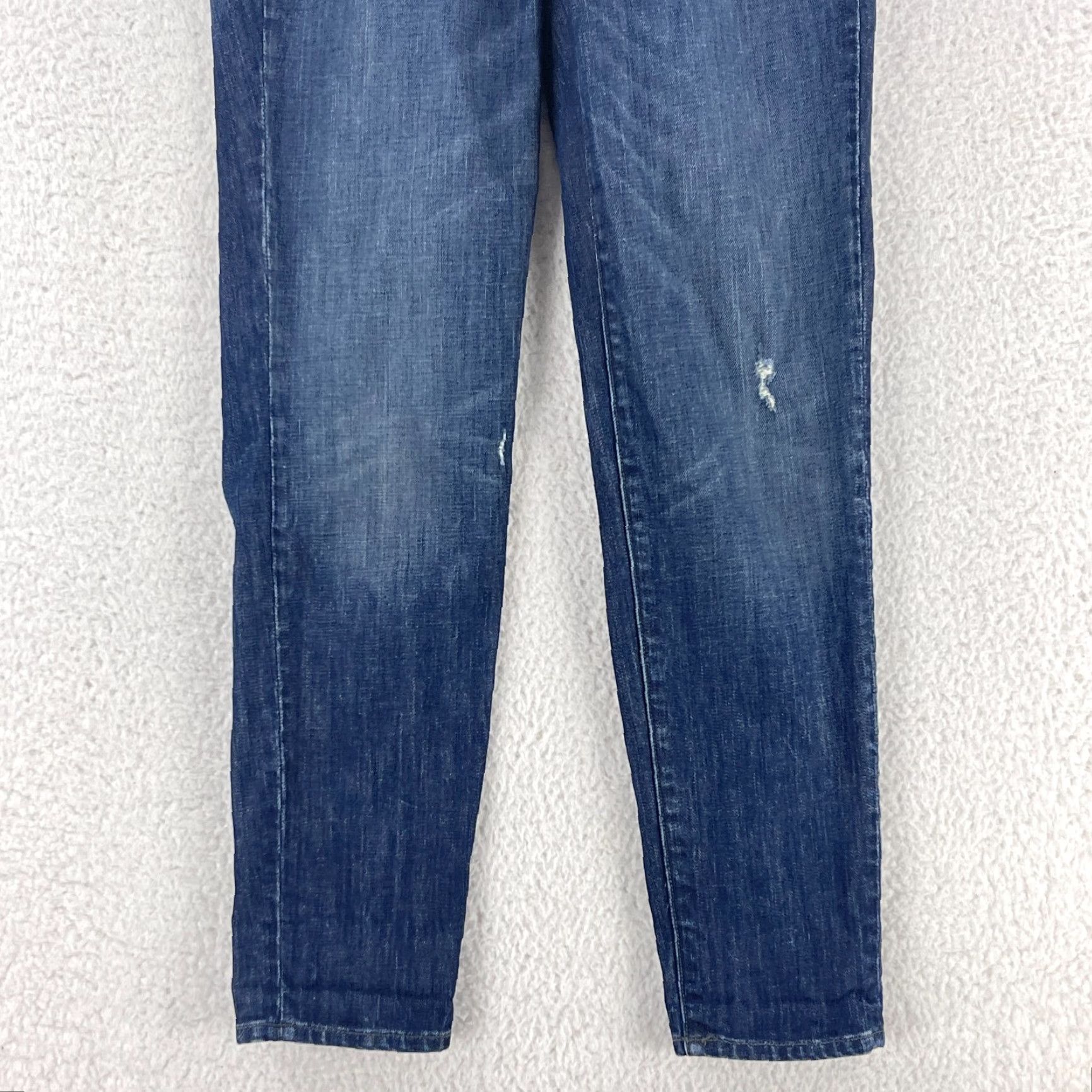 Vince Vince Jeans Womens 25 Blue Denim Mid-Rise Relaxed Rolled 5-Pocket City USA Bohemian Skinny Denim Jeans Women Size 42" / US 20 - 3 Thumbnail