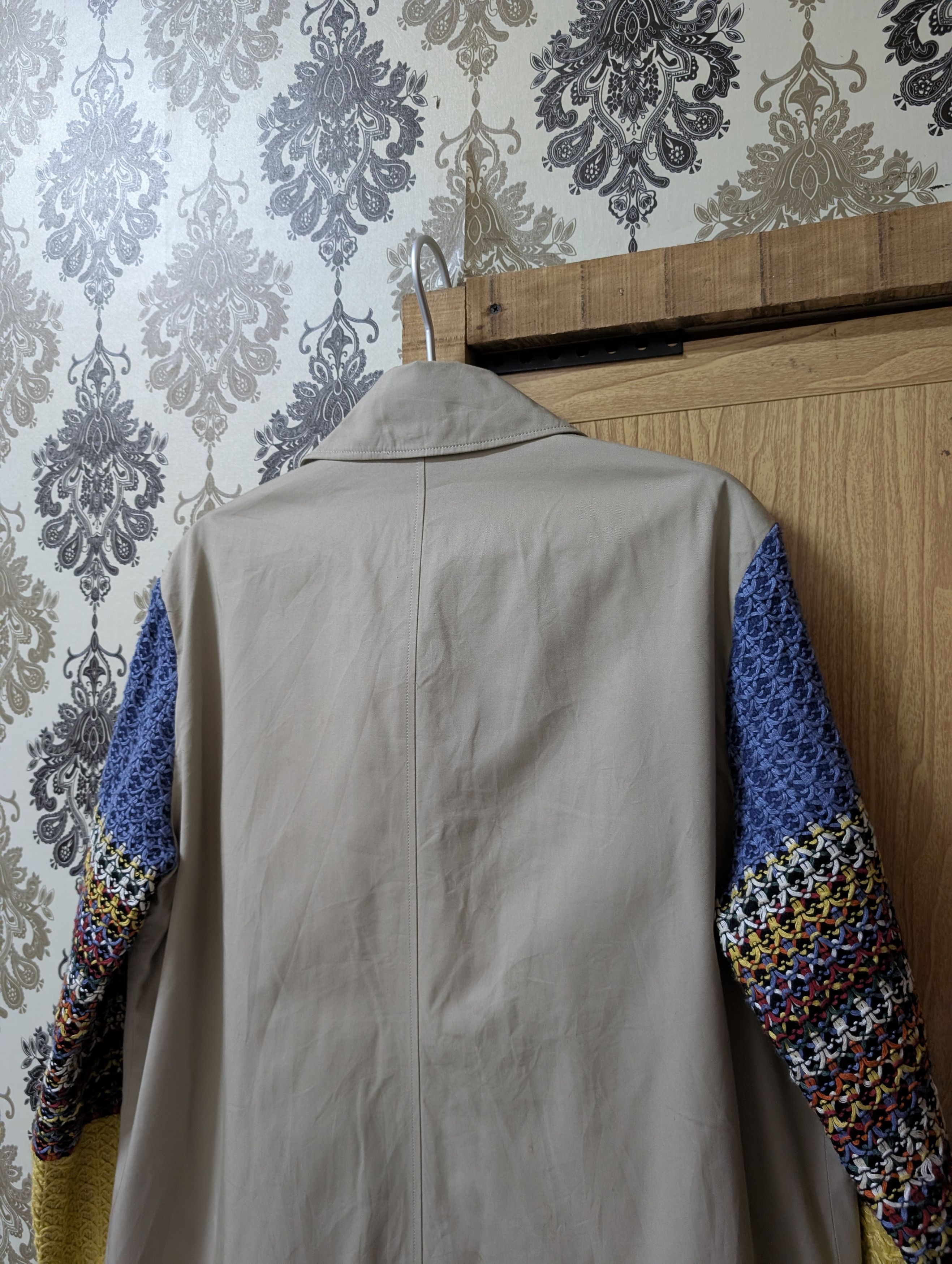 PHENOMENON S/S 2014 PHENOMENON Arm Knit Switch Cotton Long Coat Beige Size M / US 6-8 / IT 42-44 - 7 Thumbnail