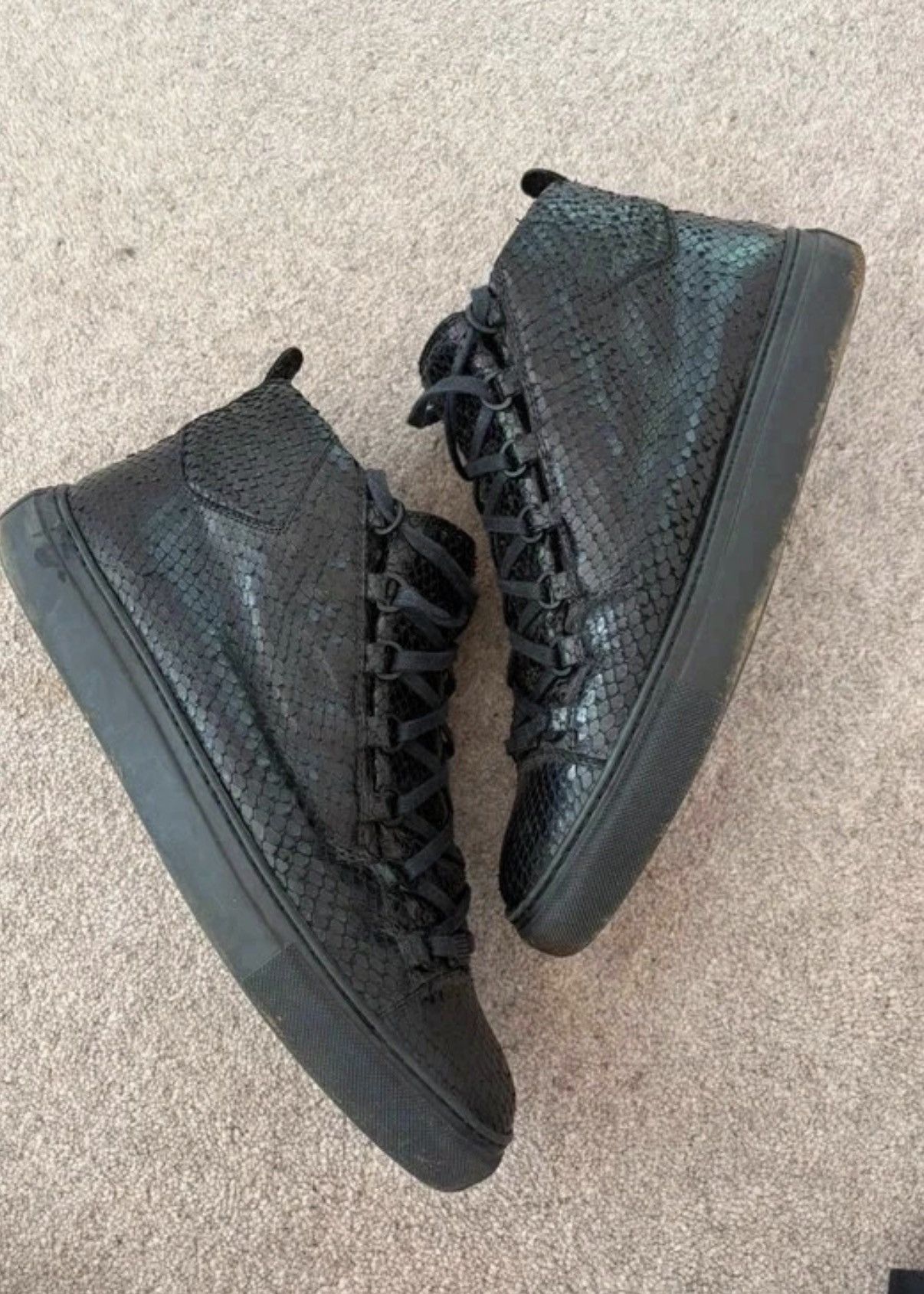 Balenciaga Balenciaga archive arena Black snakeskin 2017 Size US 9 / EU 42 - 5 Thumbnail