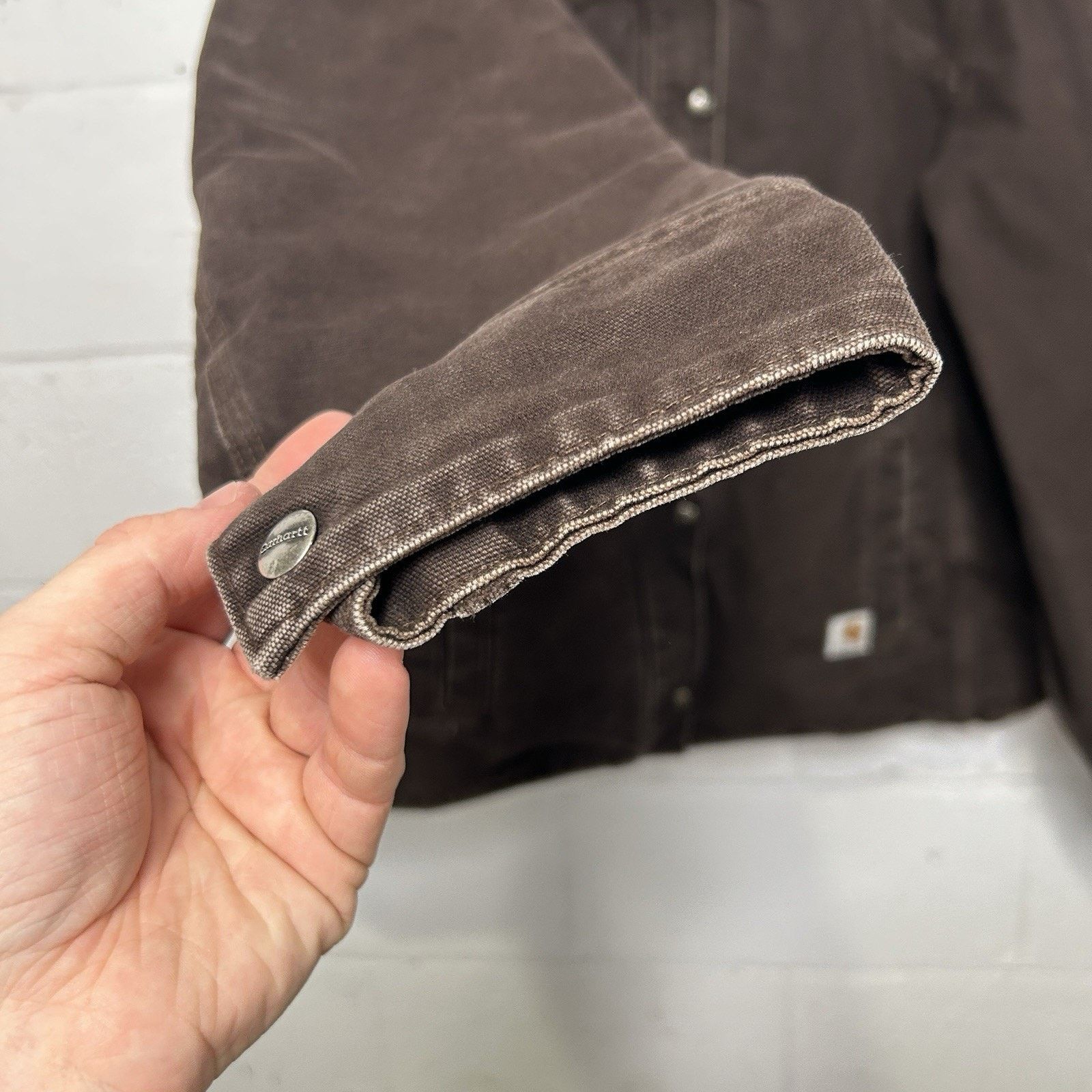 Carhartt Carhartt Sandstone Sherpa-Lined Berkley Jacket “Dark Brown” Size XL / US 12-14 / IT 48-50 - 4 Thumbnail
