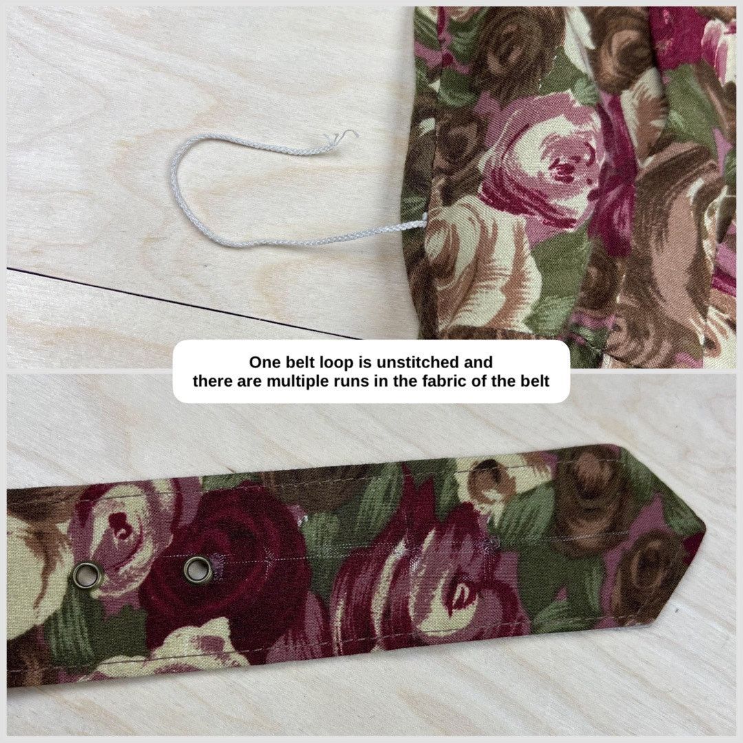 Vintage Vintage 80s Brown Floral Sleeveless Button Front Midi Dress Size M / US 6-8 / IT 42-44 - 4 Thumbnail