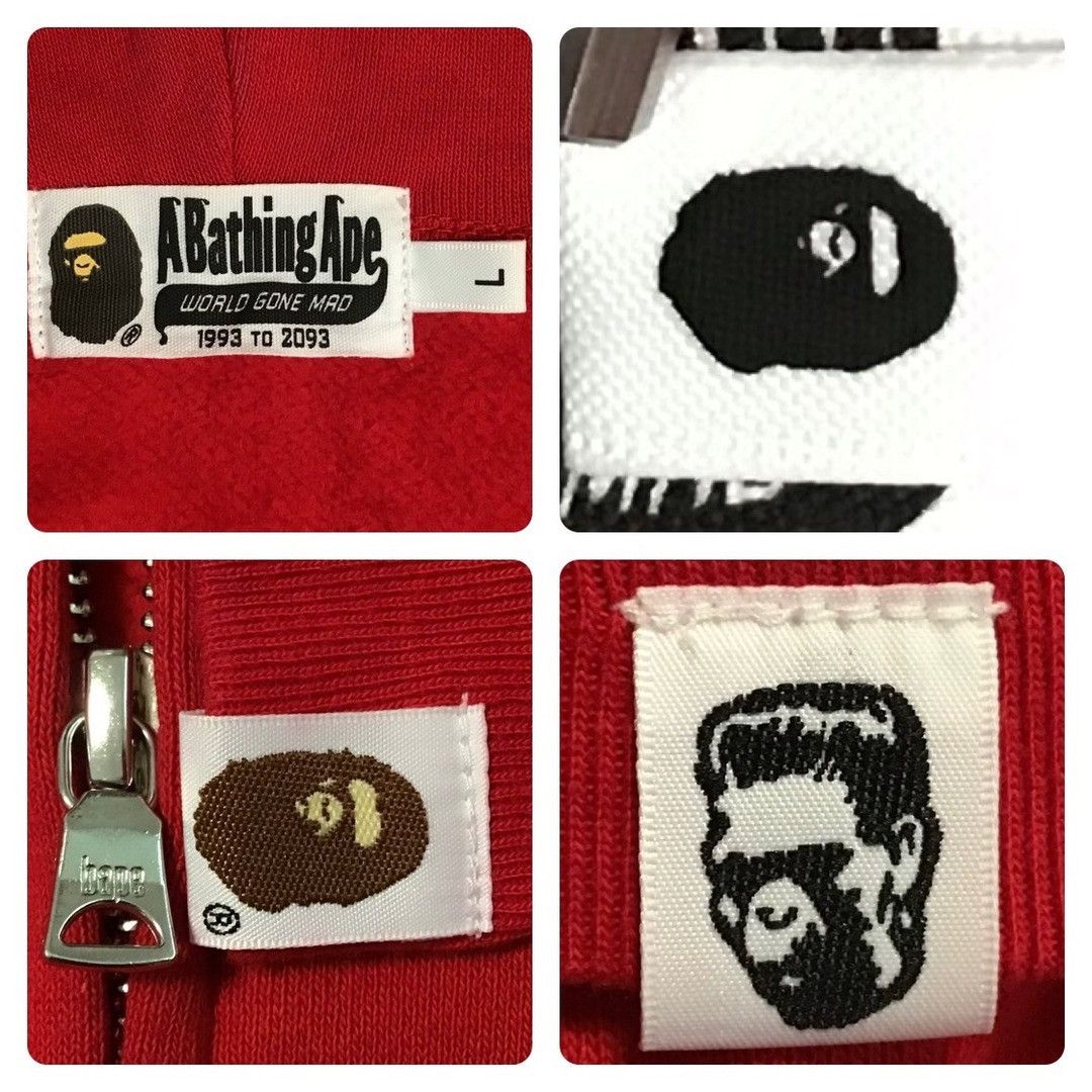 Bape BAPE WGM Shark full zip hoodie Red a bathing ape Size US L / EU 52-54 / 3 - 8 Thumbnail
