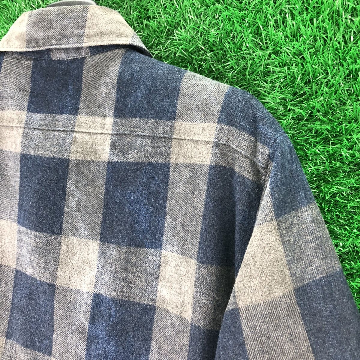 Blue Blue Japan Vintage Flannel Checkered Pure Indigo by Blue Blue Japan Size US M / EU 48-50 / 2 - 5 Thumbnail