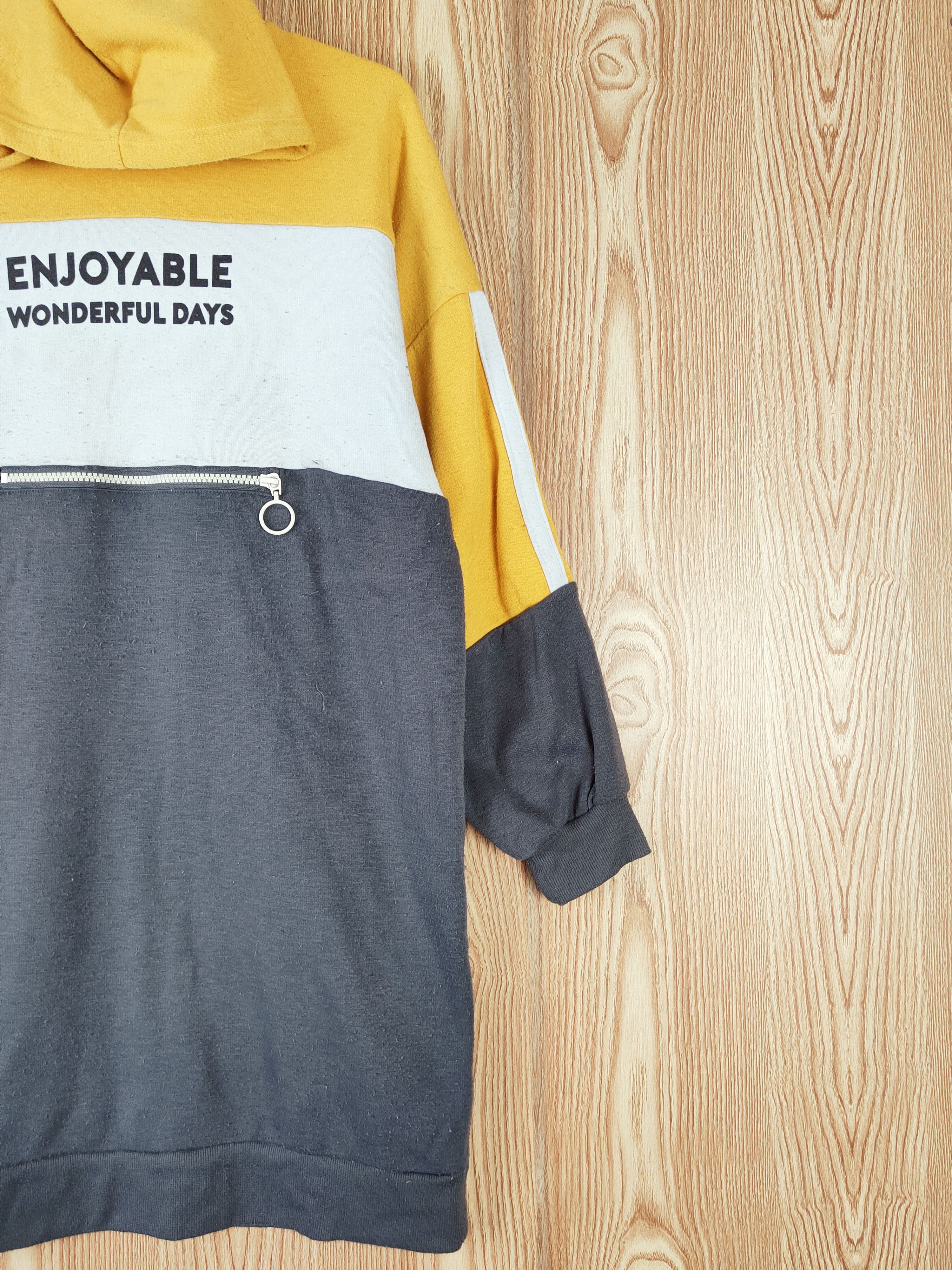 Japanese Brand × Vintage Vintage 💥 Material Blue Bis Yellow Hoodie Long Sweatshirts Size M / US 6-8 / IT 42-44 - 5 Thumbnail