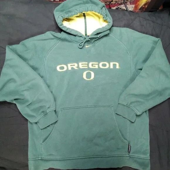 NCAA × Nike × Vintage Vintage Y2K Nike Oregon Ducks Hoodie Sweatshirt Mid Swoosh Size US M / EU 48-50 / 2 - 2 Thumbnail