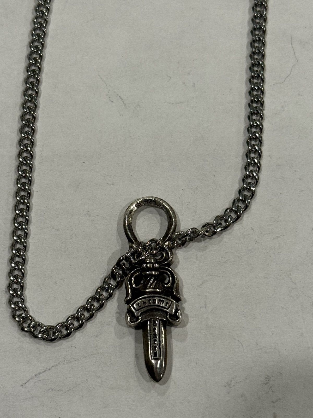 Chrome Hearts Chrome Hearts Dagger Pendant Cuban Link Chain Necklace 925 Size ONE SIZE - 8 Thumbnail