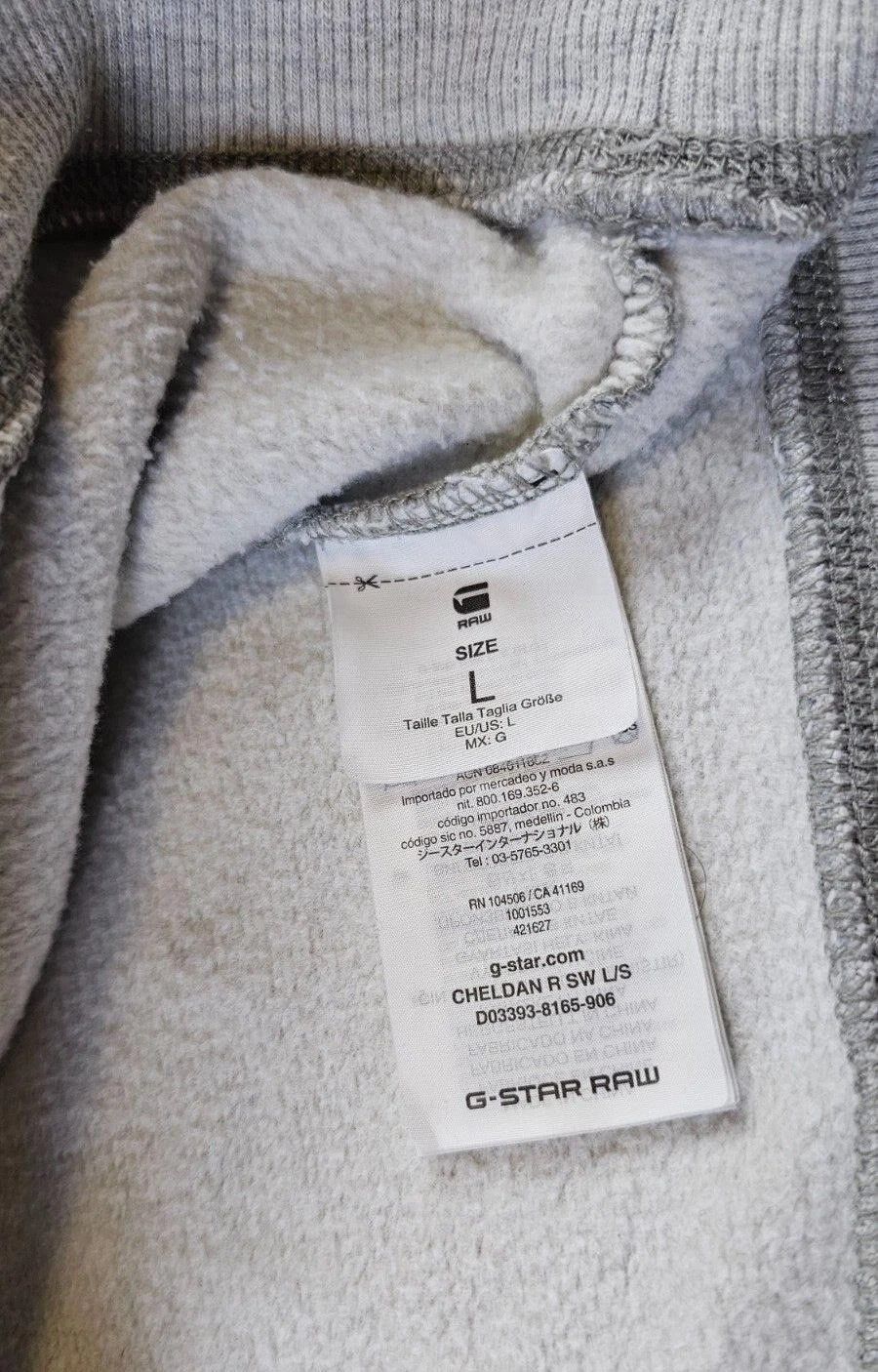 G-Star G-Star Raw Cheldan Crewneck Sweatshirt Gray Camo Logo Men L Size US L / EU 52-54 / 3 - 7 Thumbnail