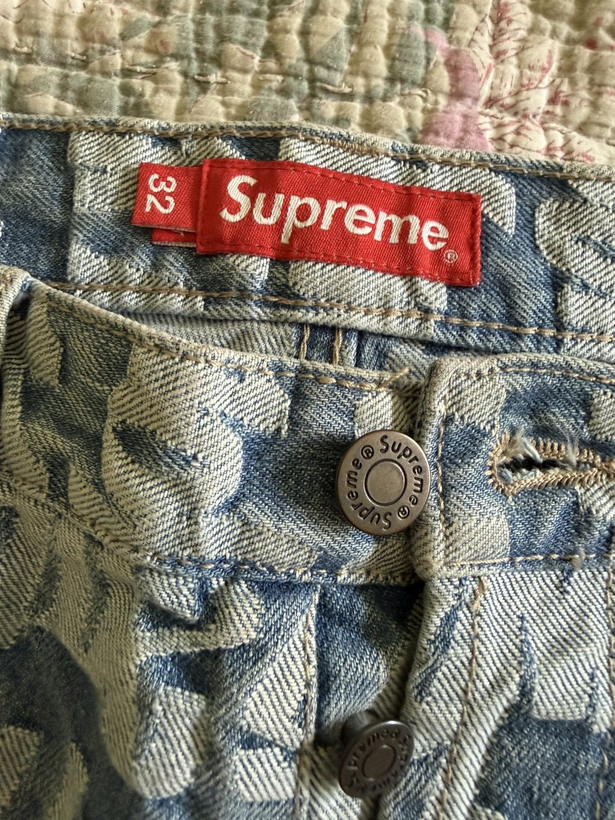 Supreme Supreme Fat Tip Jacquard Regular Jean Size US 32 / EU 48 - 4 Thumbnail