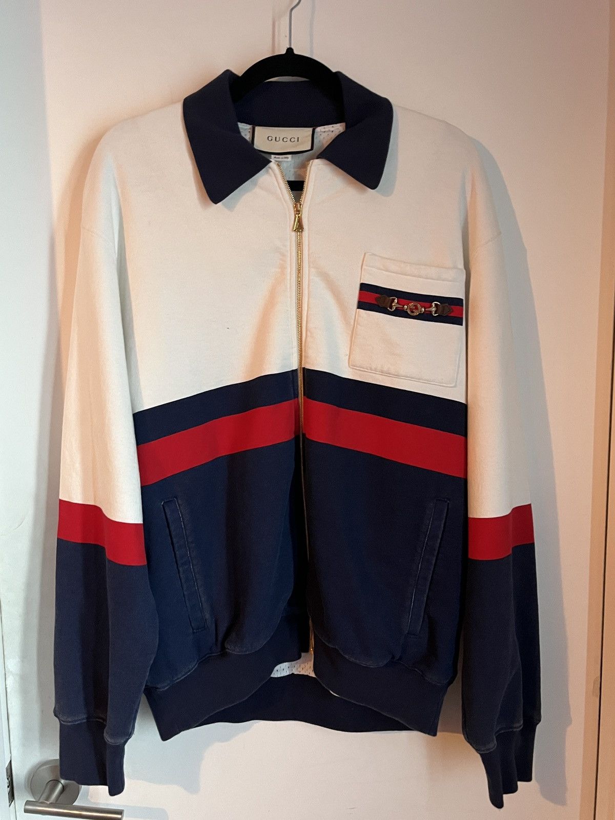 Gucci Gucci Horsebit Colorblock Striped Panel Zip Track Jacket S Size US S / EU 44-46 / 1 - 1 Thumbnail