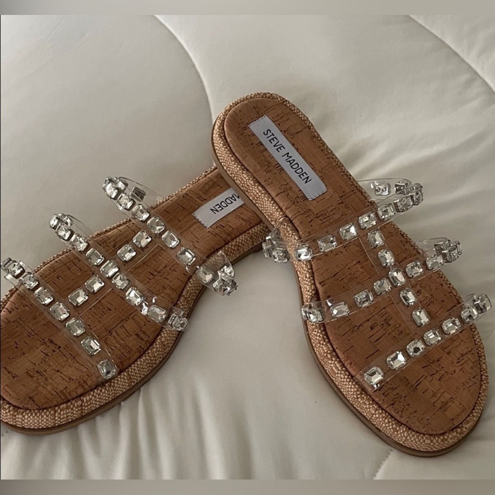 Steve Madden Steve Madden Women's Sandals with Clear and Silver Accents Size US 8 / IT 38 - 8 Thumbnail