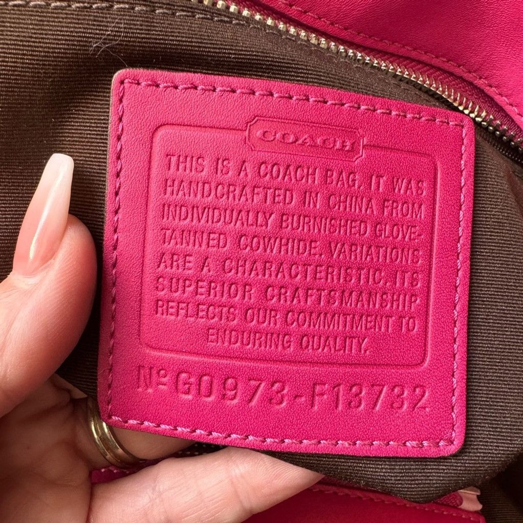 Coach Coach Hampton SoHo Leather Tote Raspberry Pink Satchel EUC Size ONE SIZE - 5 Thumbnail