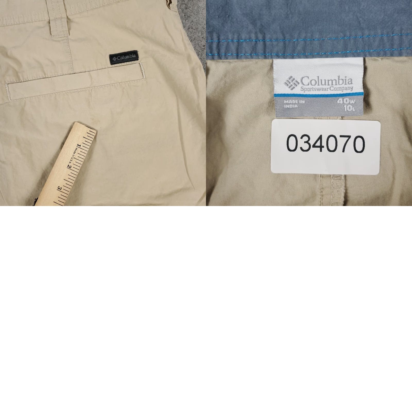 Vintage Vintage Columbia Men's Shorts Size 40 Beige Casual Flat Front Chino Size US 40 / EU 56 - 8 Thumbnail