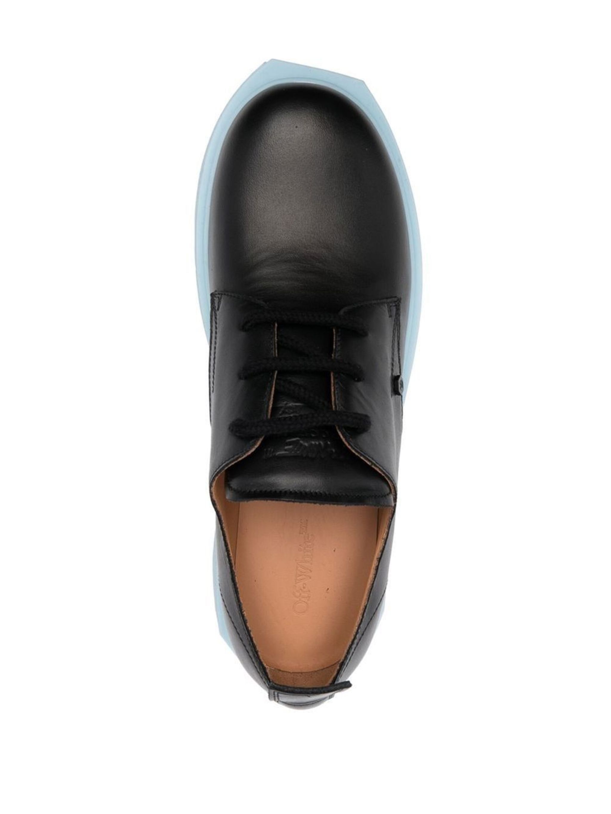 Off-White o1gr1nt1124 Leather Sponge Derby Shoes in Black Size US 8 / EU 41 - 4 Thumbnail