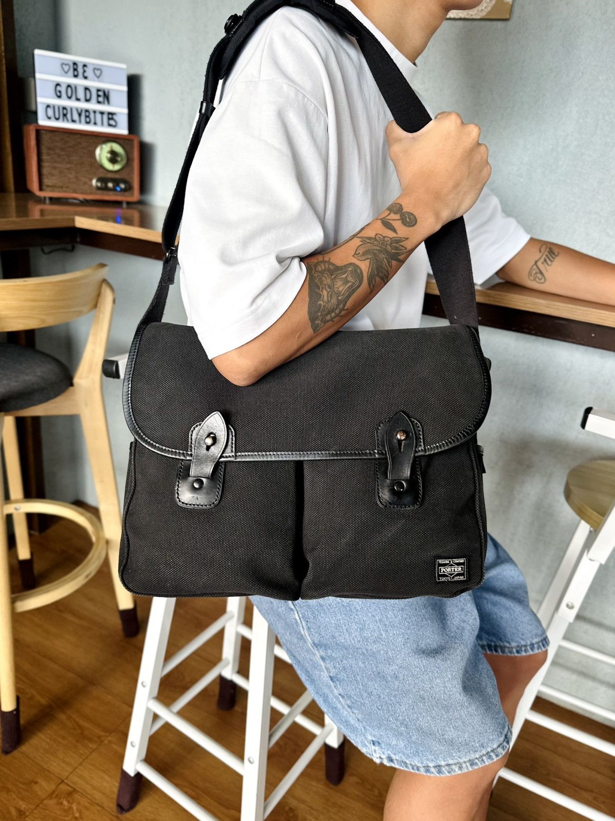 Porter Nikon x Porter Canvas Leather Camera/Shoulder Messenger Bag Size ONE SIZE - 4 Thumbnail