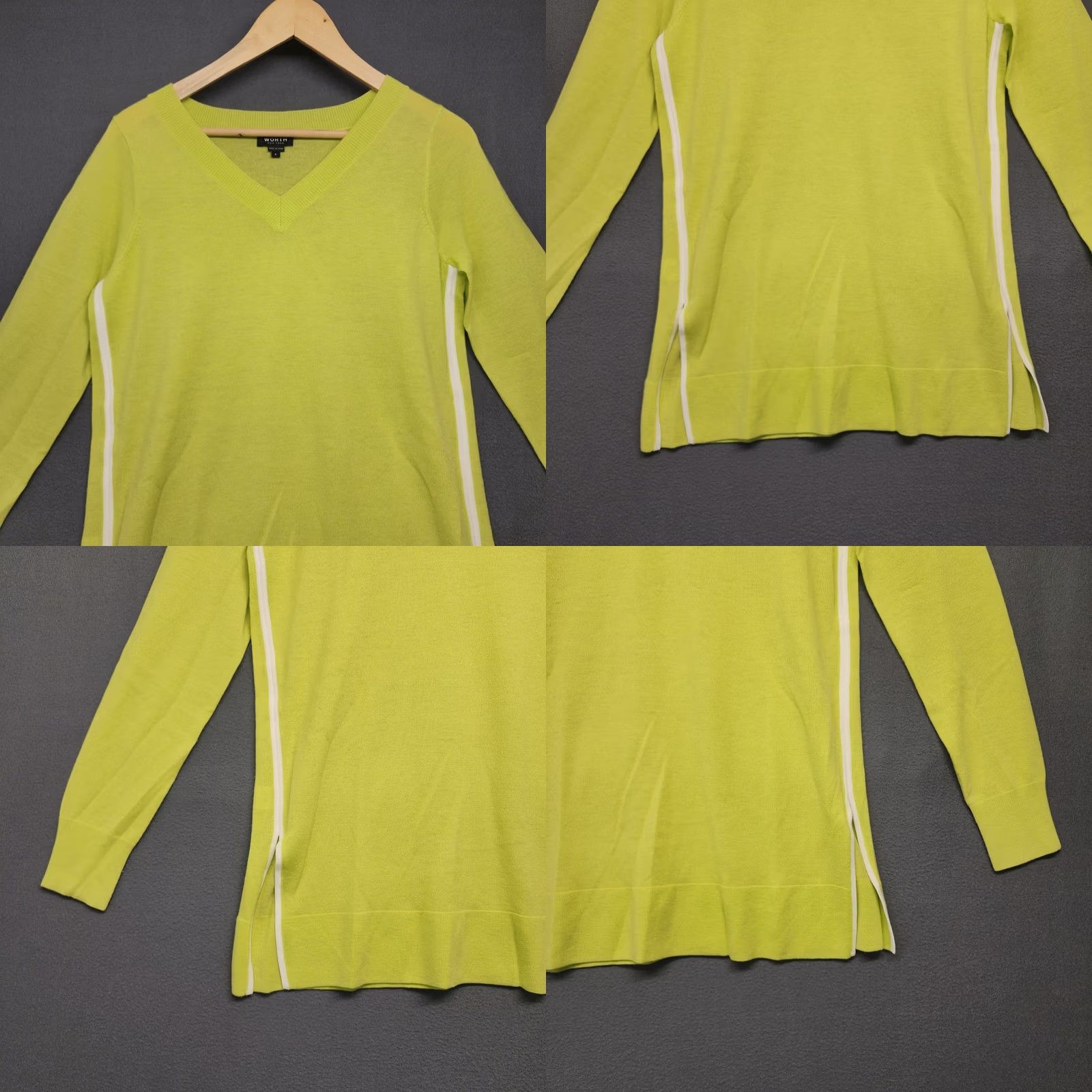 Vintage Worth New York Top Womens P Wool Blend Lightweight Sweater Tunic Stretch Crew Neck Long Sleeve Pullover Solid Green Wool Blend P Wool Blend Size S / US 4 / IT 40 - 8 Thumbnail