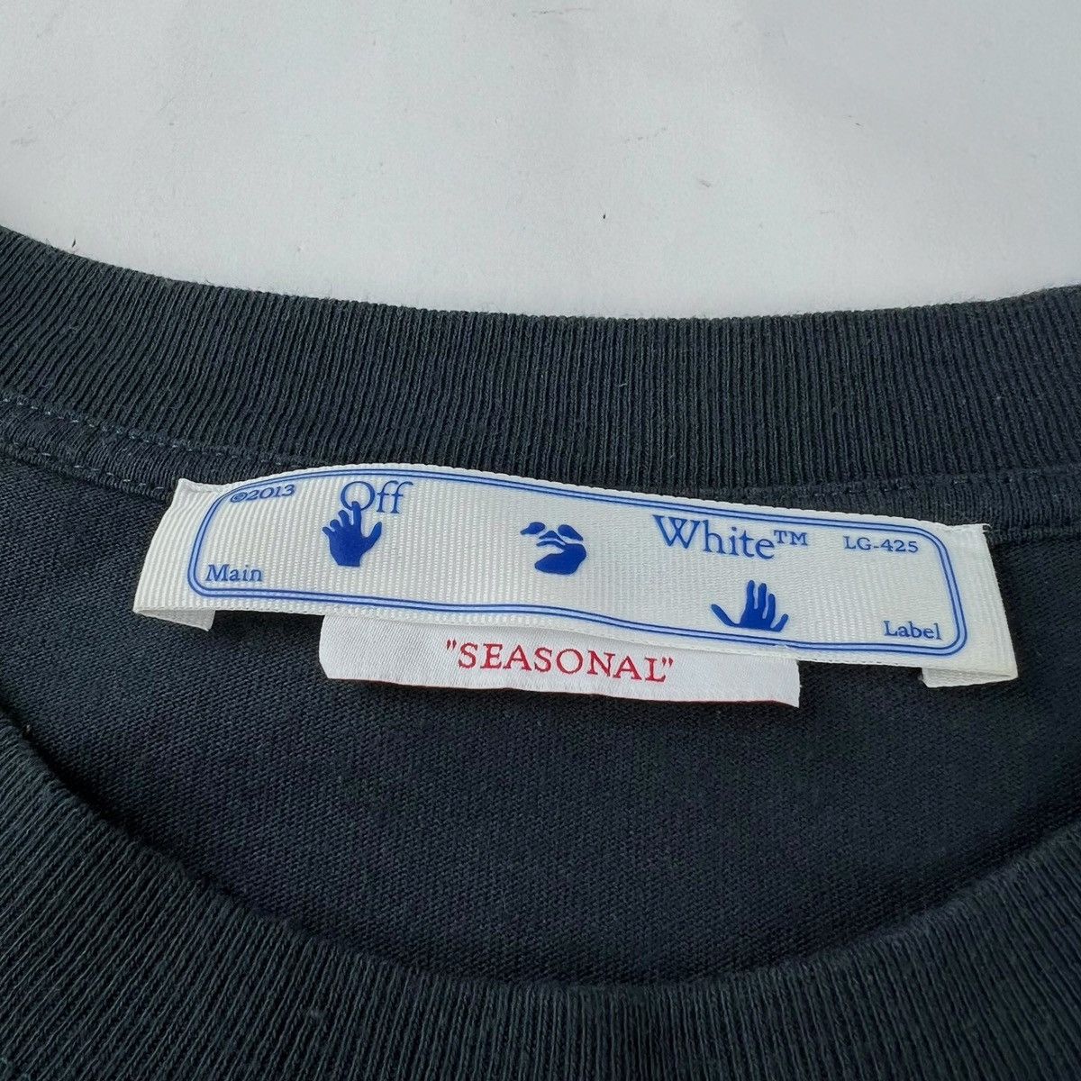Off-White Off-White Rubber Diagonal Blue T Shirt Size US L / EU 52-54 / 3 - 5 Thumbnail
