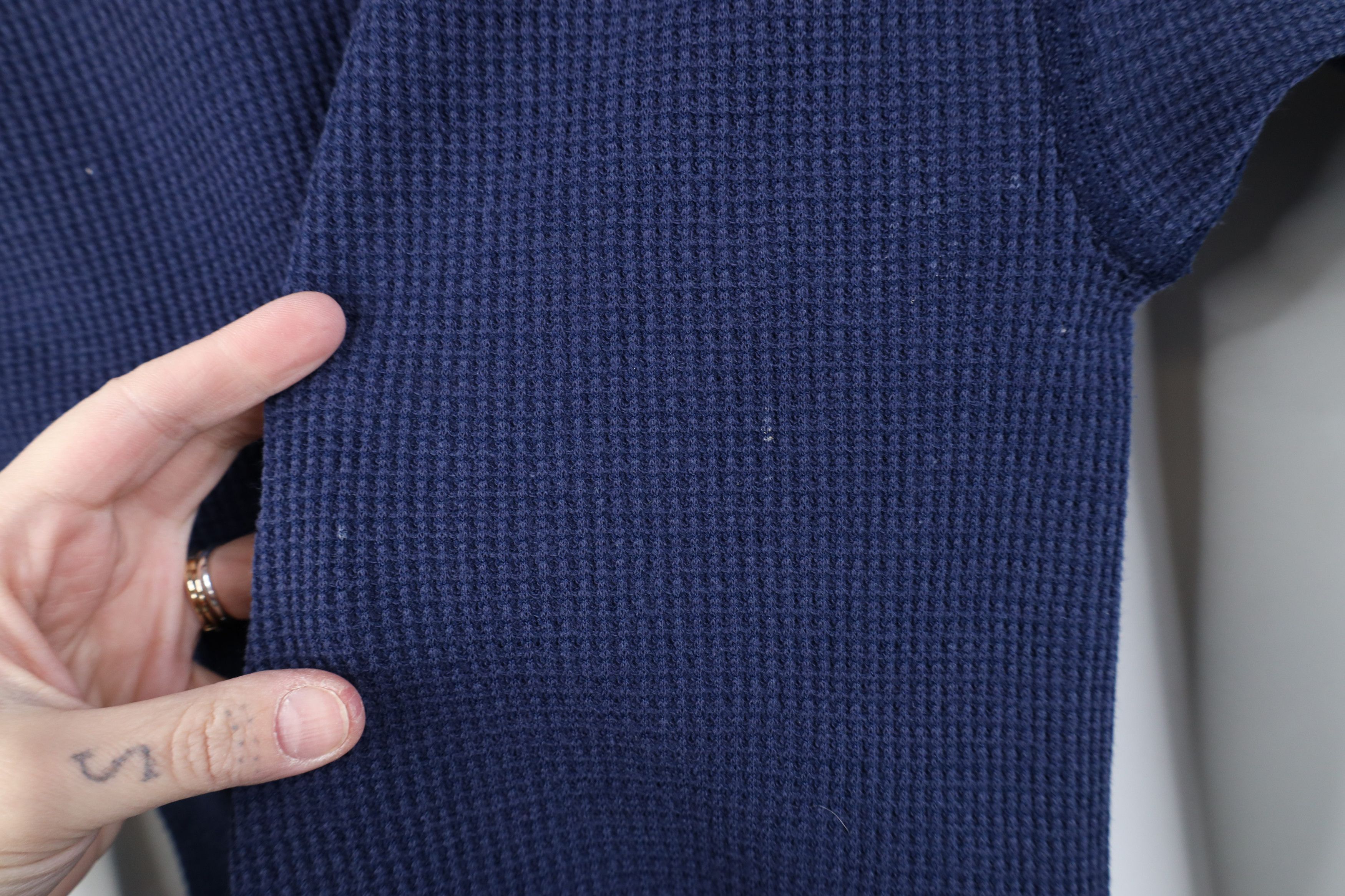 Vintage Vintage 70s Streetwear Waffle Knit Long Sleeve T-Shirt USA Size US M / EU 48-50 / 2 - 4 Thumbnail