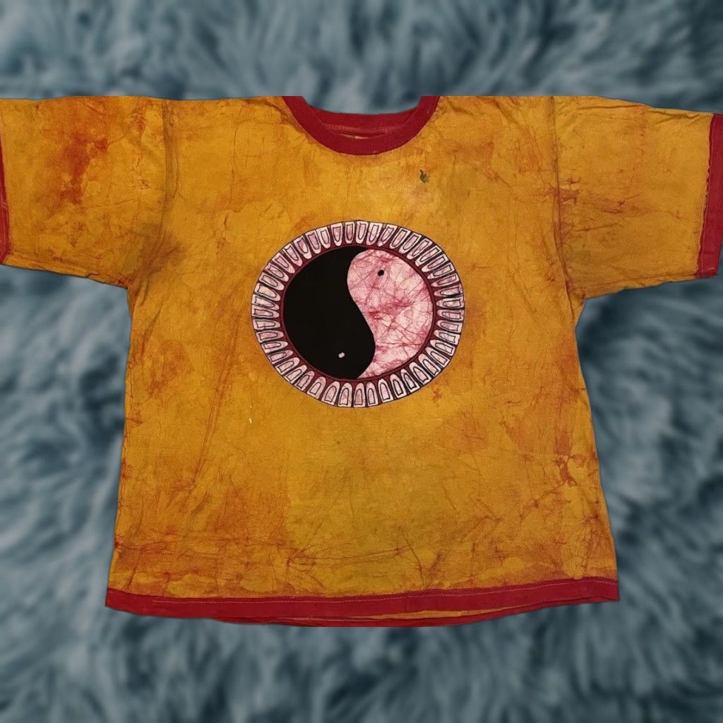 Vintage VINTAGE Yin Yang Faded All Over Print Boxy Shirt S 90s 80s Yellow Surf Skate Grunge Love Peace Hippie Size US S / EU 44-46 / 1 - 1 Thumbnail
