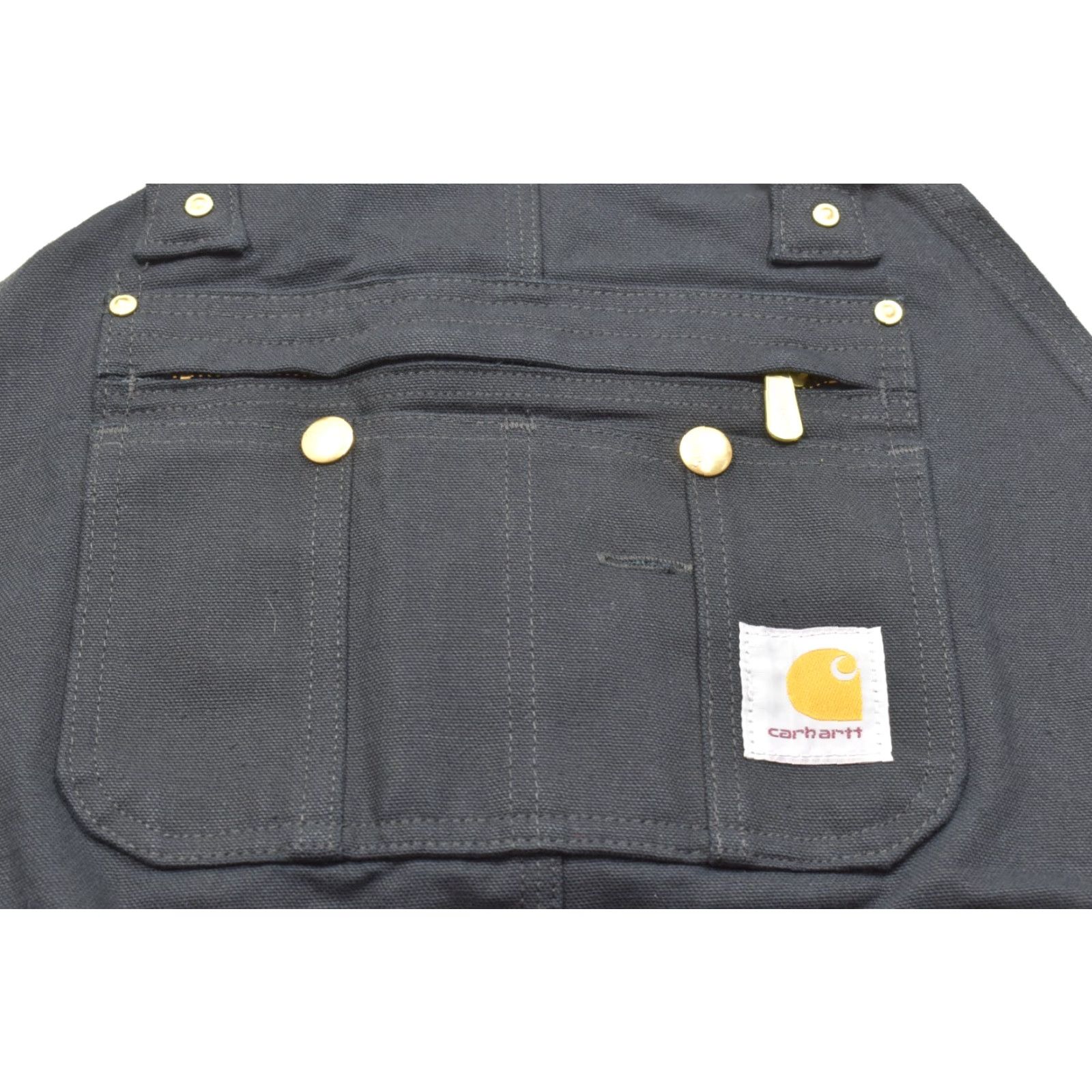 Carhartt VINTAGE Carhartt Overalls Bib Zip-to-Thigh Quilt-Lined Black 46x30 Men 5-Pocket Winter Workwear Size US 30 / EU 46 - 6 Thumbnail