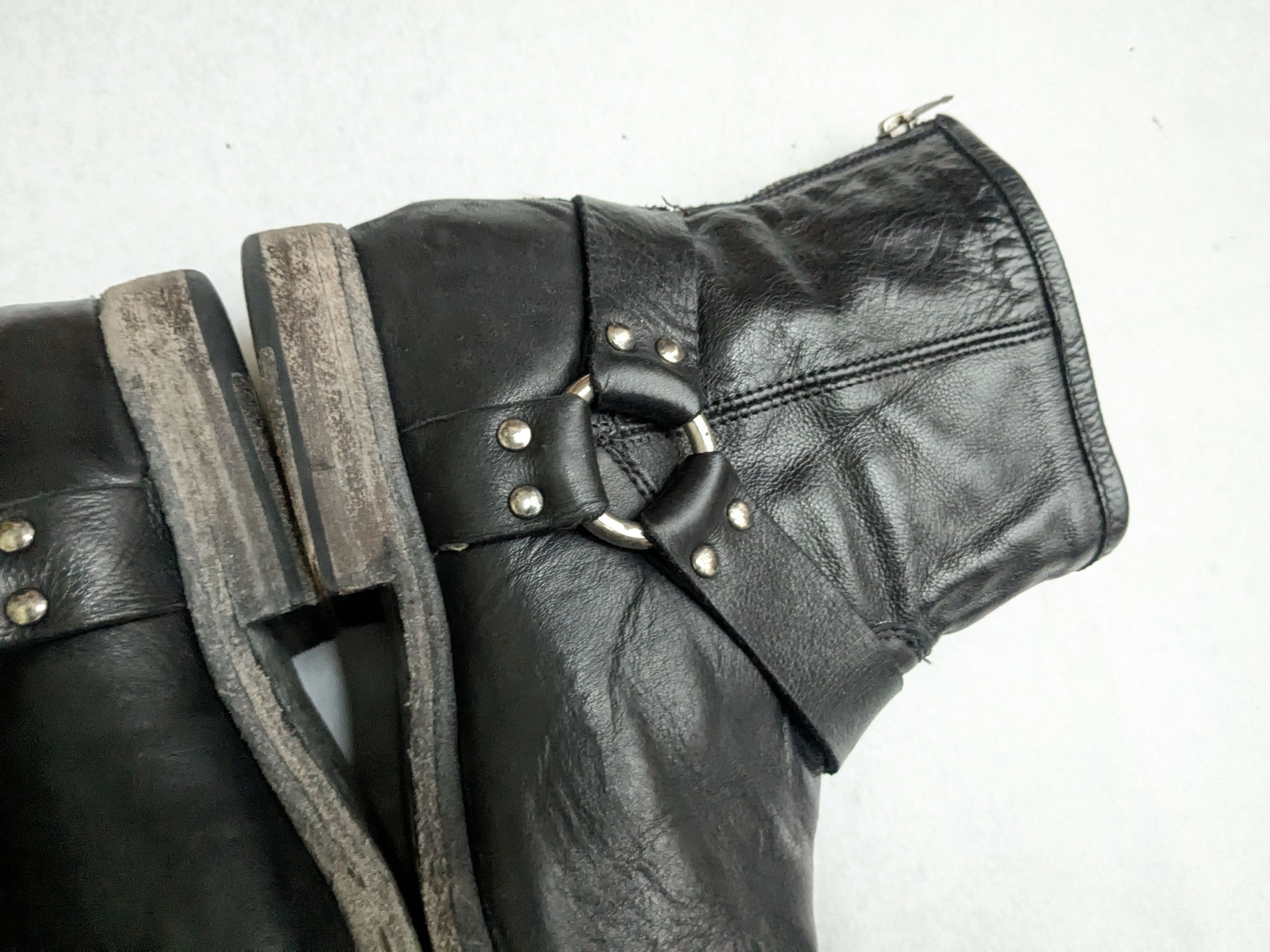 Frye Frye Harness Boots Black 10.5 D Back Zip Straps Size US 10.5 / EU 43-44 - 13 Thumbnail