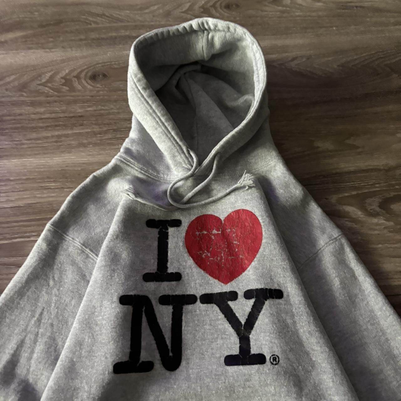 Vintage Crazy Vintage Y2K/2000s Grey “I Love NY” Streetwear Skater Hoodie! Size S Size US S / EU 44-46 / 1 - 2 Thumbnail