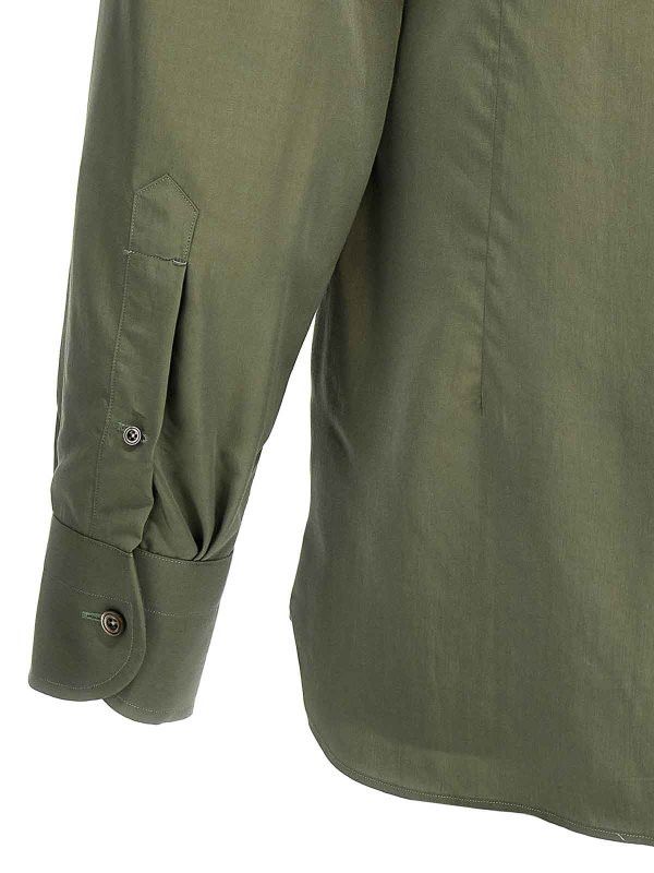 Tom Ford o1y0425 Solid Color Shirt in Sage Green Size US M / EU 48-50 / 2 - 3 Thumbnail