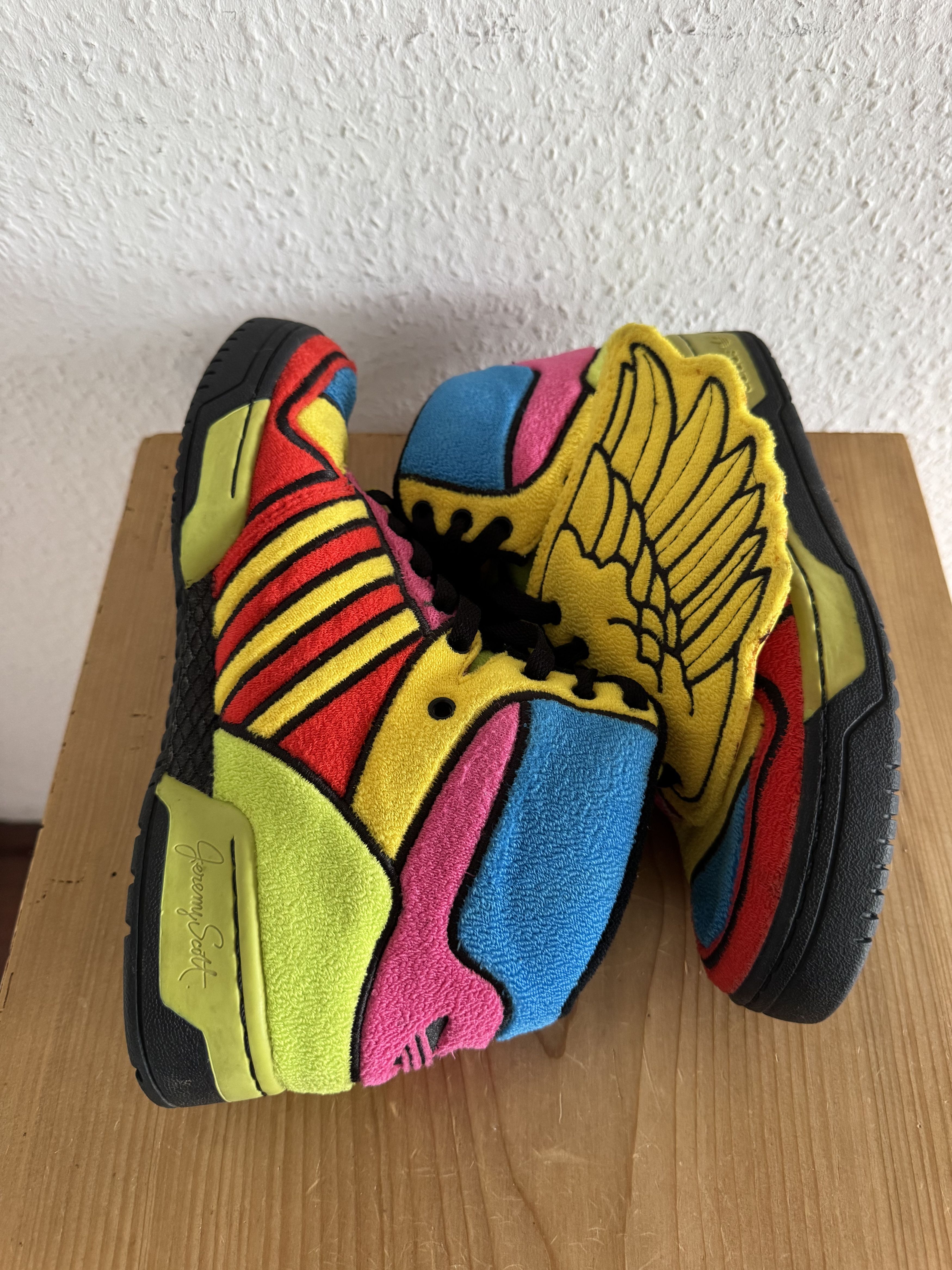 Adidas × Jeremy Scott Winged Rainbow Fleece Sneakers Size US 7.5 / EU 40-41 - 9 Thumbnail