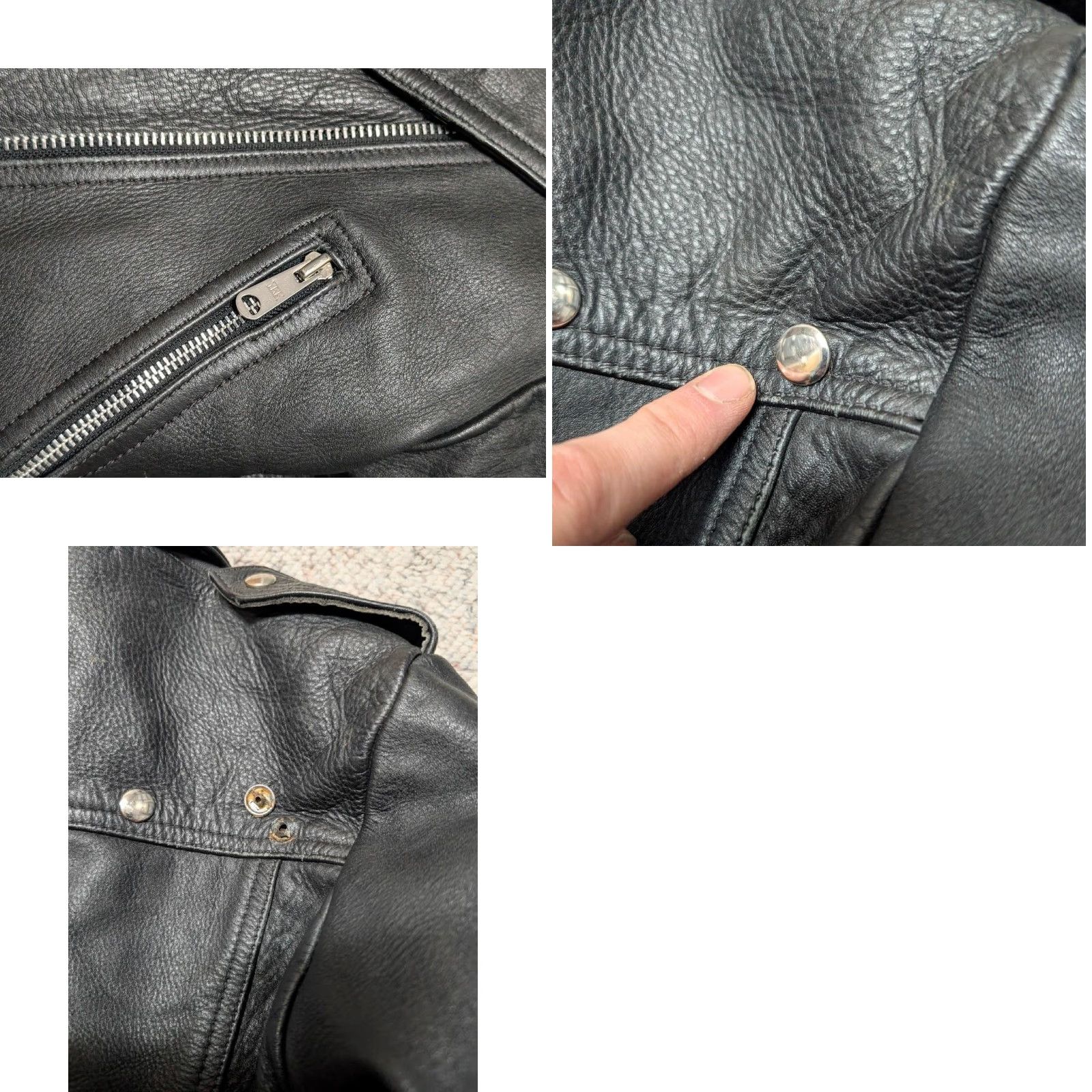 Vintage VINTAGE Leathermen Leather Jacket Biker Women S Black Cowhide 1980s Motorcycle Goth Punk Harley Size S / US 4 / IT 40 - 8 Thumbnail