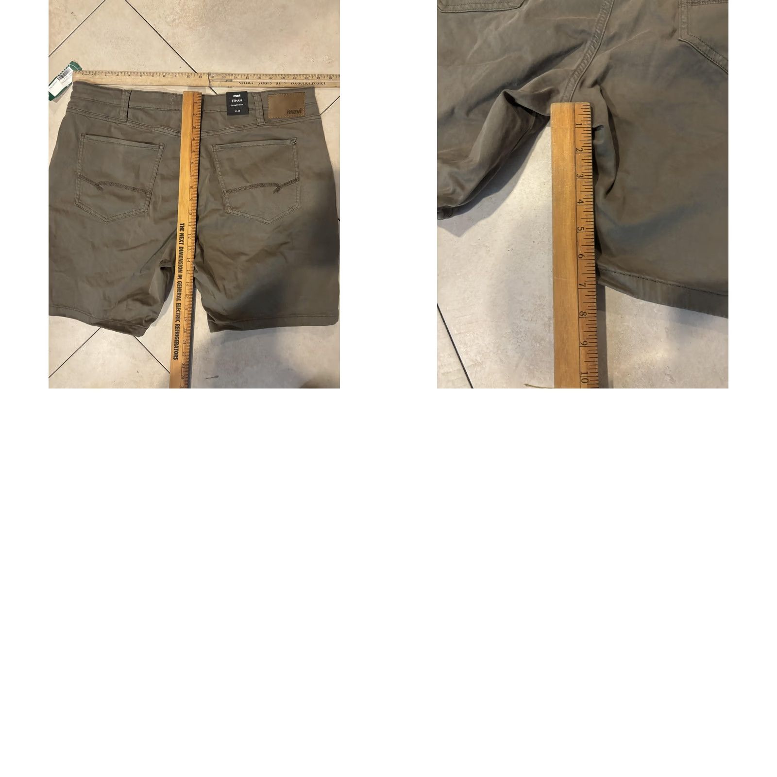 Mavi Mavi Mens 42 Green Ethan Sage Twill Straight Short Chino Casual Stretch Size US 42 / EU 58 - 8 Thumbnail