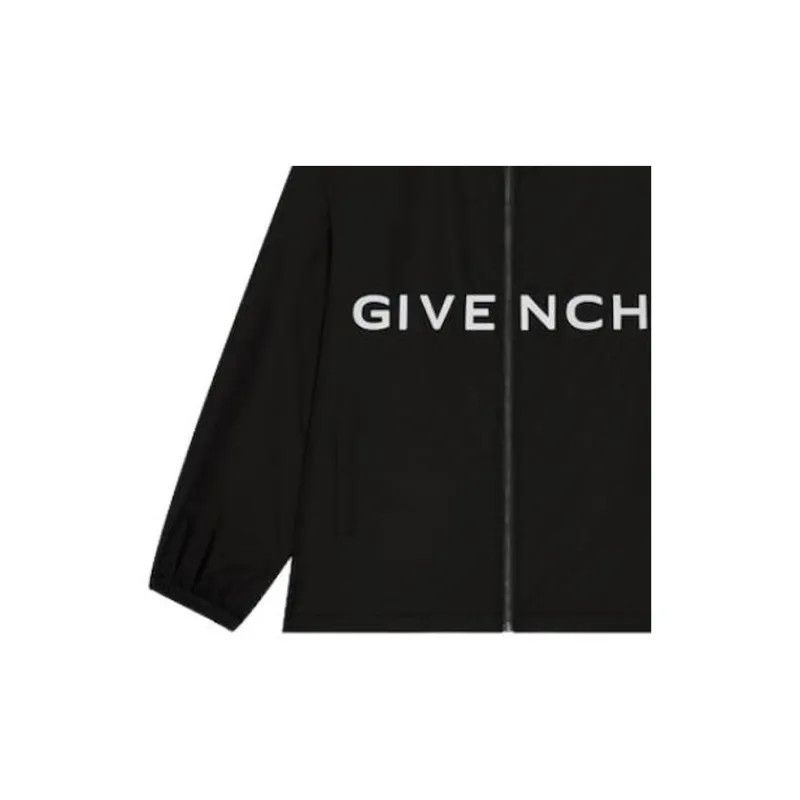 Givenchy o1srvl11e0625 Logo Printed Windbreaker Jacket in Black Size US S / EU 44-46 / 1 - 2 Thumbnail