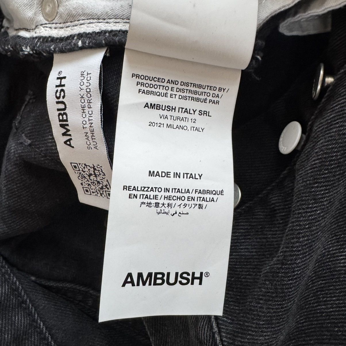 Ambush Design AMBUSH Black Denim Jeans Size US 32 / EU 48 - 9 Thumbnail