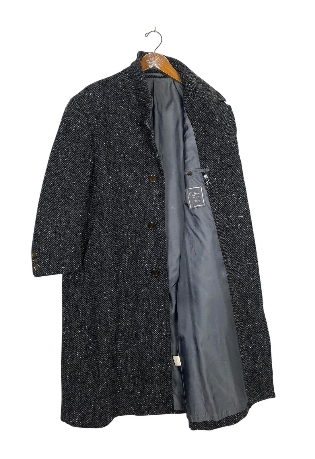 Christian Dior Monsieur Rare‼️ Vintage Christian Dior Monsieur Herringbone Wool Coat Size US S / EU 44-46 / 1 - 1 Thumbnail