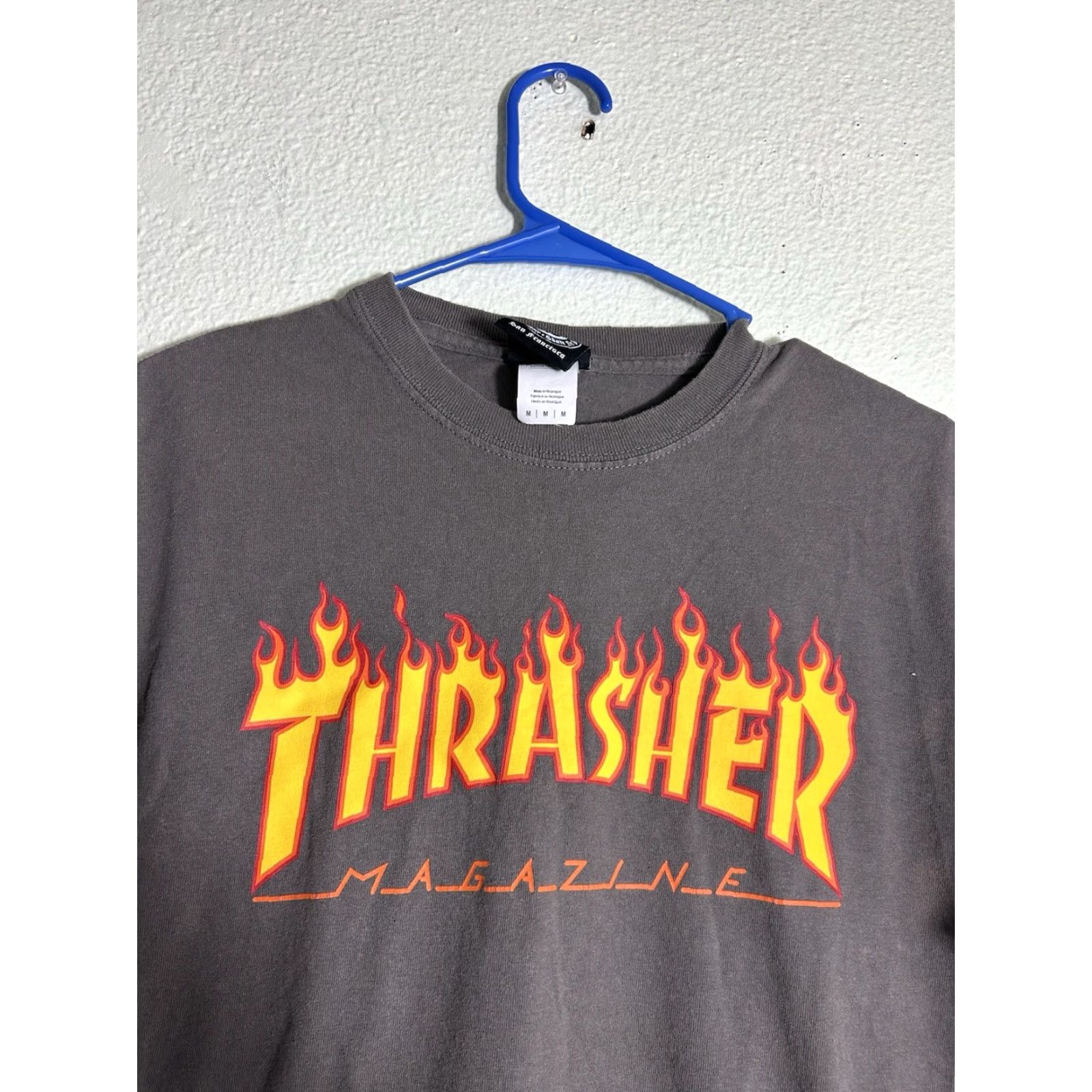 Thrasher VINTAGE Thrasher Magazine T-Shirt Womens M Gray Short Sleeve Mens Shirt Stains Size M / US 6-8 / IT 42-44 - 6 Thumbnail