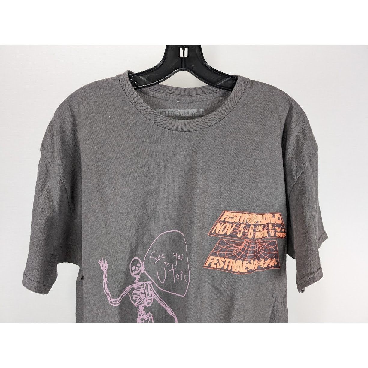 Travis Scott o1rshd1 Astrofest Open Your Eyes Tee Shirt in Grey Size US L / EU 52-54 / 3 - 7 Thumbnail