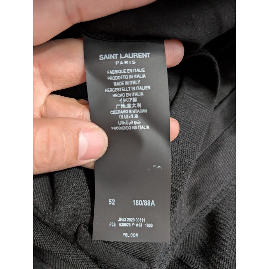 Saint Laurent Paris o1rshd1 Twill Smoking Court Pant in Noir Size US 36 / EU 52 - 18 Thumbnail