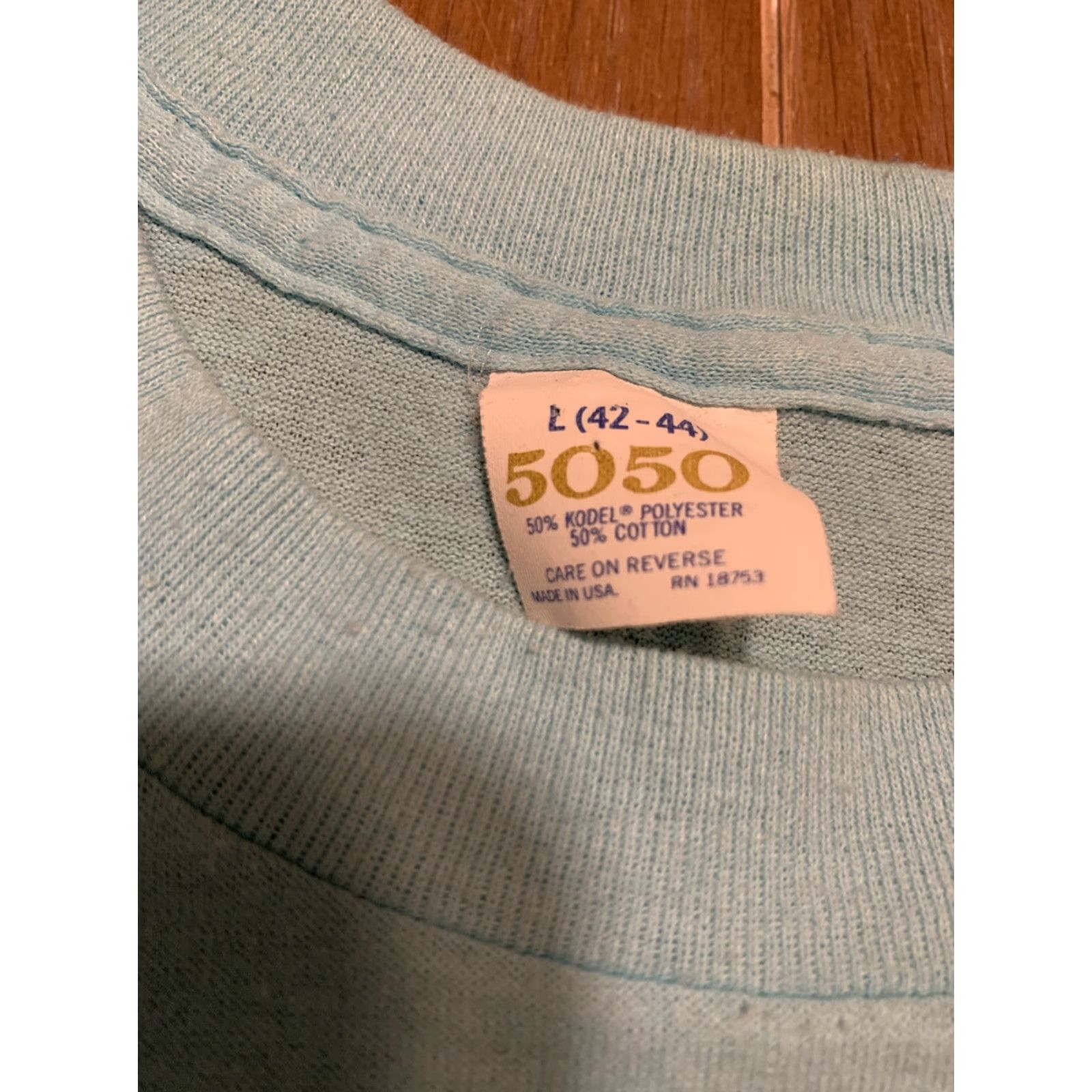 Vintage VINTAGE 1990s Stay Off The Sidewalk T Shirt - Blue - Adult L - Graphic Tee - 5050 Brand - Mens Size US L / EU 52-54 / 3 - 3 Thumbnail