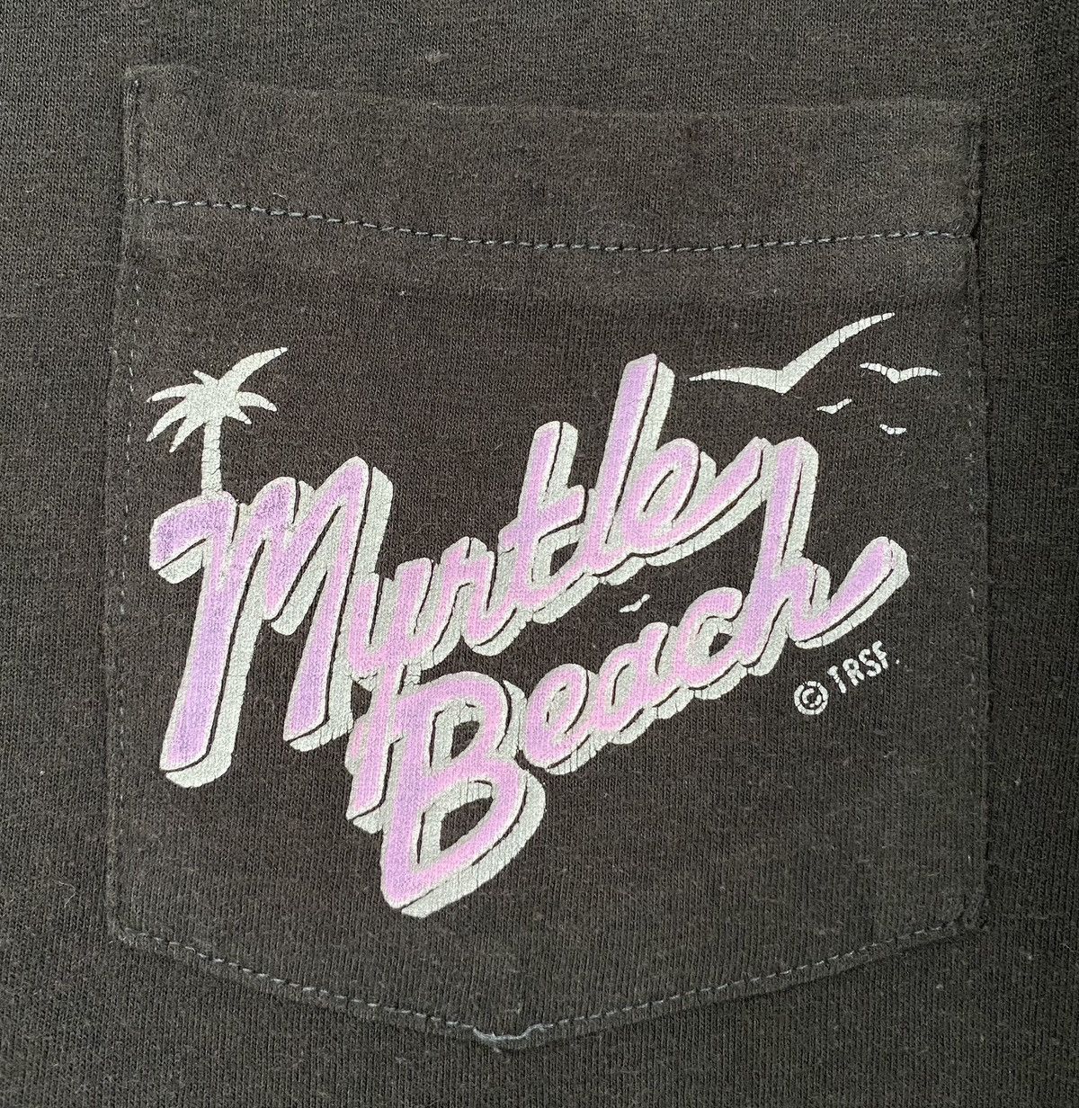 Vintage 80’s Mrytle Beach Single Stitch Pocket T-Shirt Medium Size US M / EU 48-50 / 2 - 3 Thumbnail