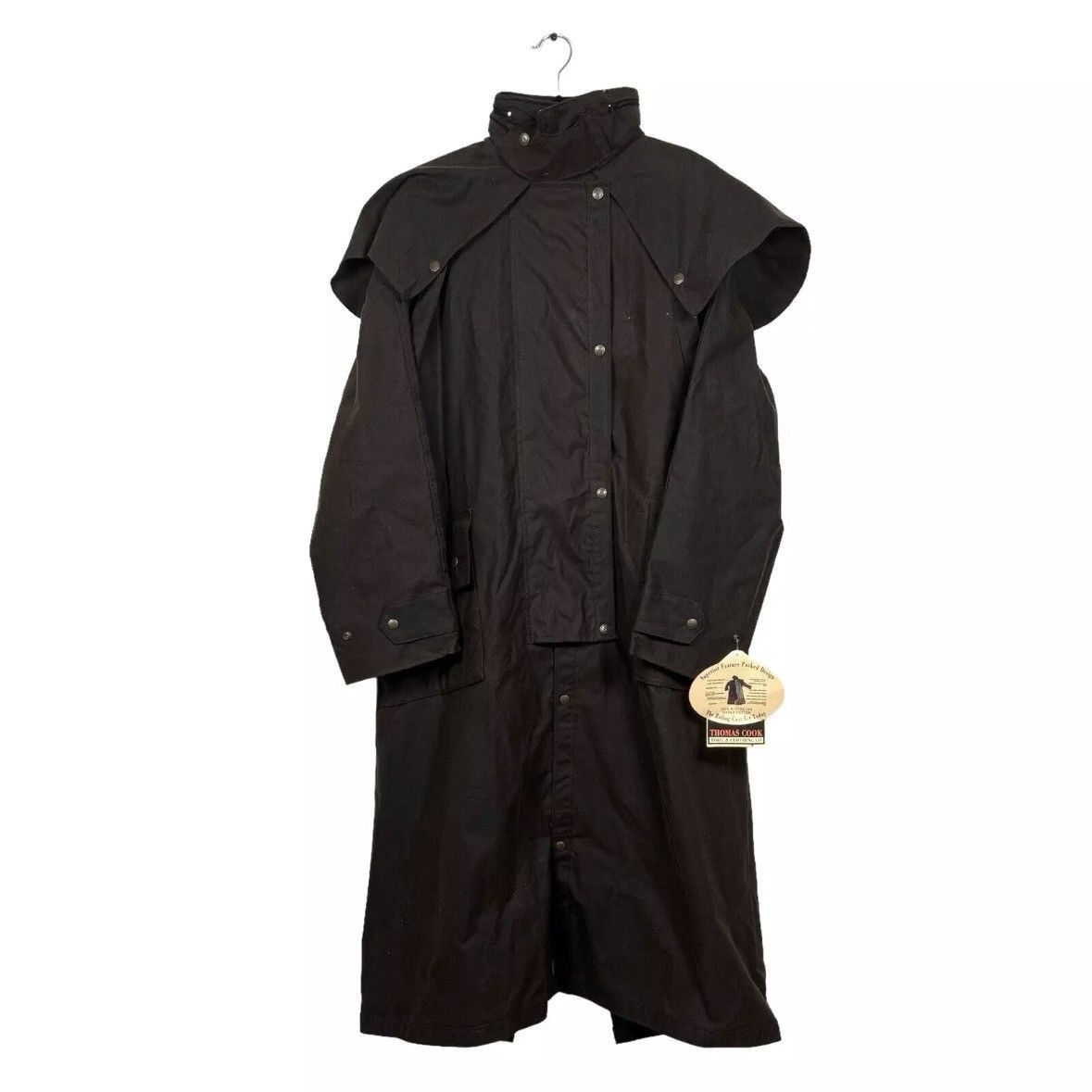 Vintage NWT Thomas Cook Long 100% Waxed Cotton Coat Jacket Riding Size US L / EU 52-54 / 3 - 1 Thumbnail