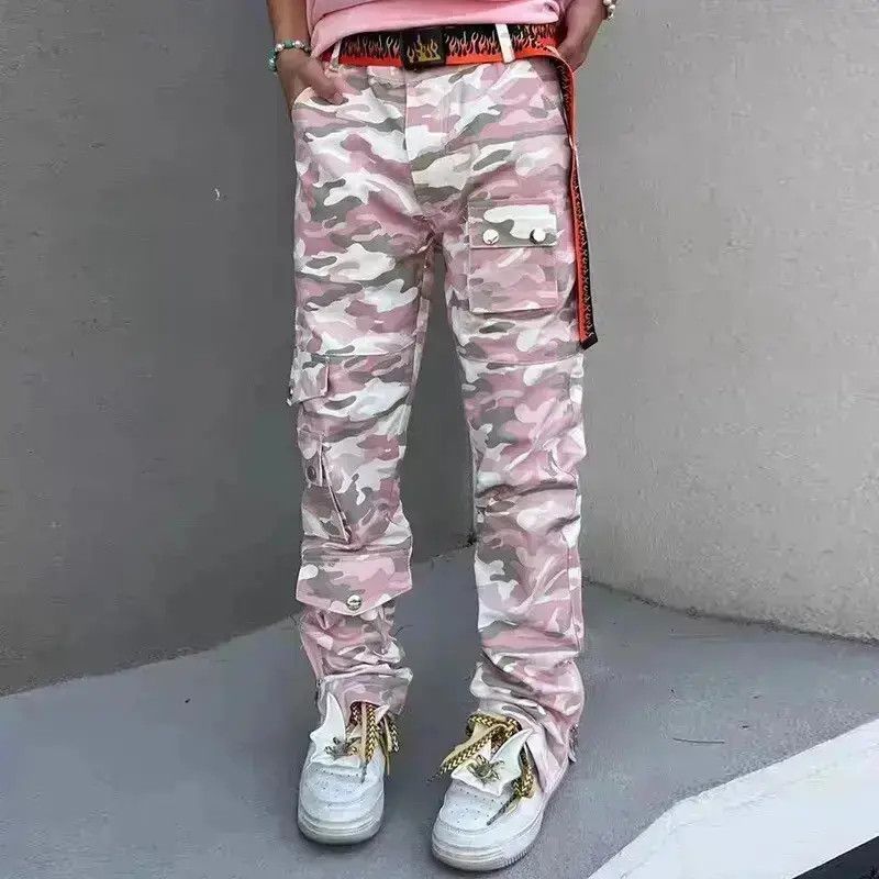 Japanese Brand Camouflage Patchwork Jeans Cargos Y2K Pockets Zipper Baggy Size US 32 / EU 48 - 1 Thumbnail